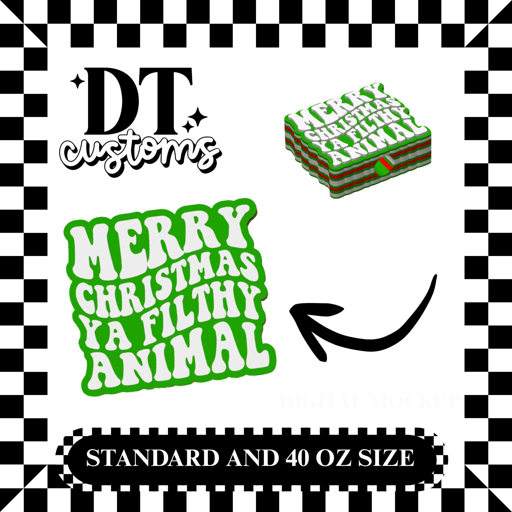 Wholesale Ya Filthy Animal 3D Straw Topper