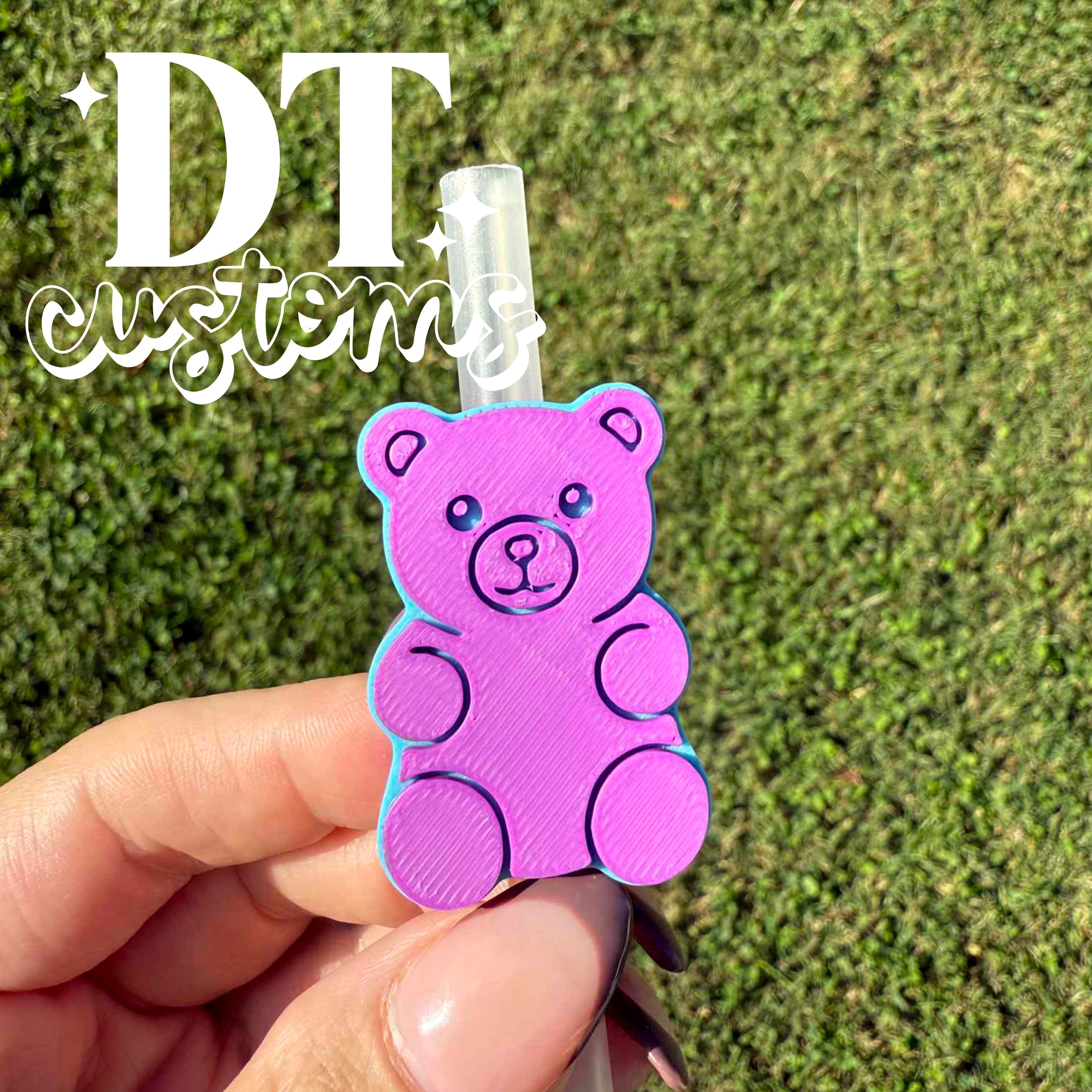 Wholesale Gummy Bear 3D Straw Topper