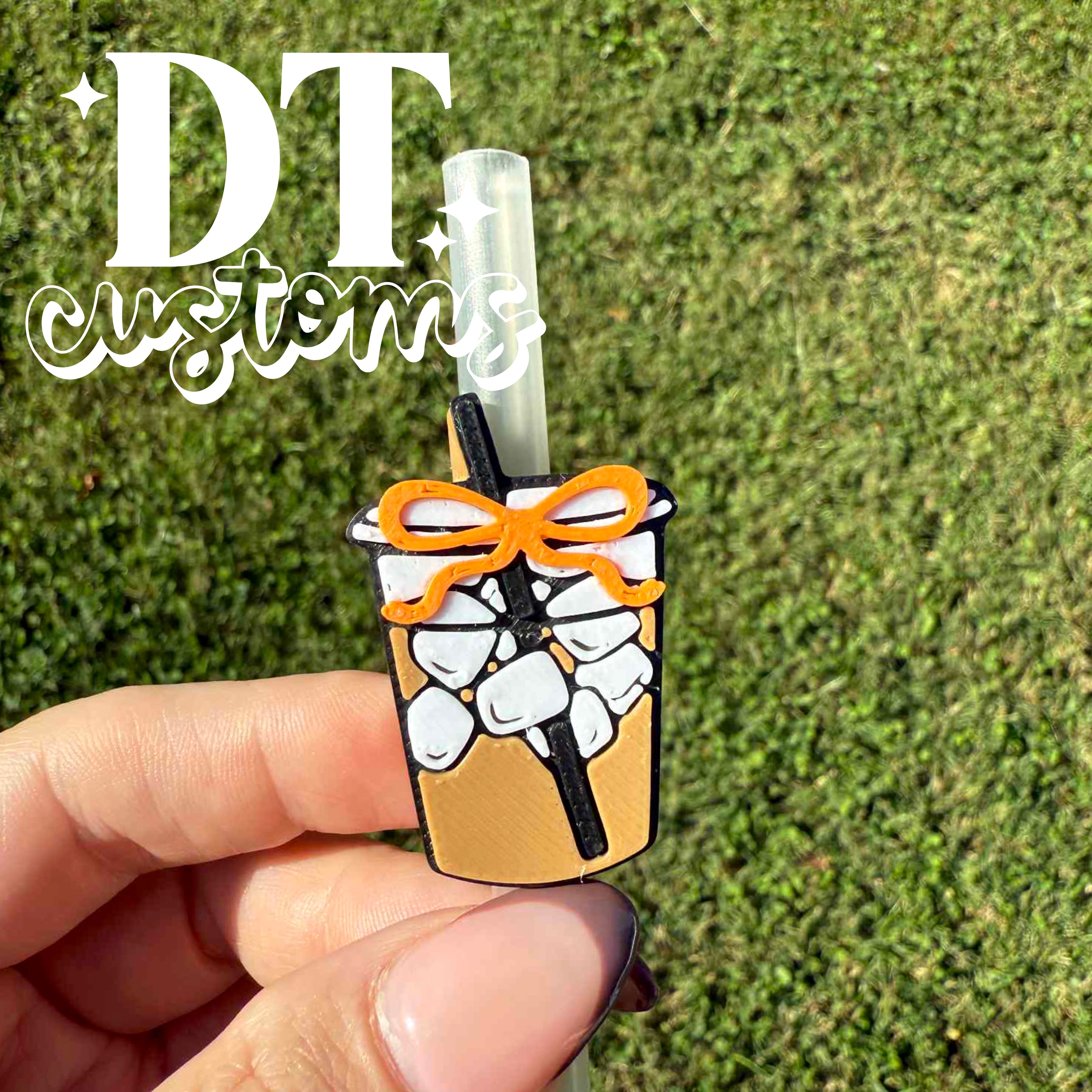 Wholesale Iced Coffee Coquette 3D Straw Topper