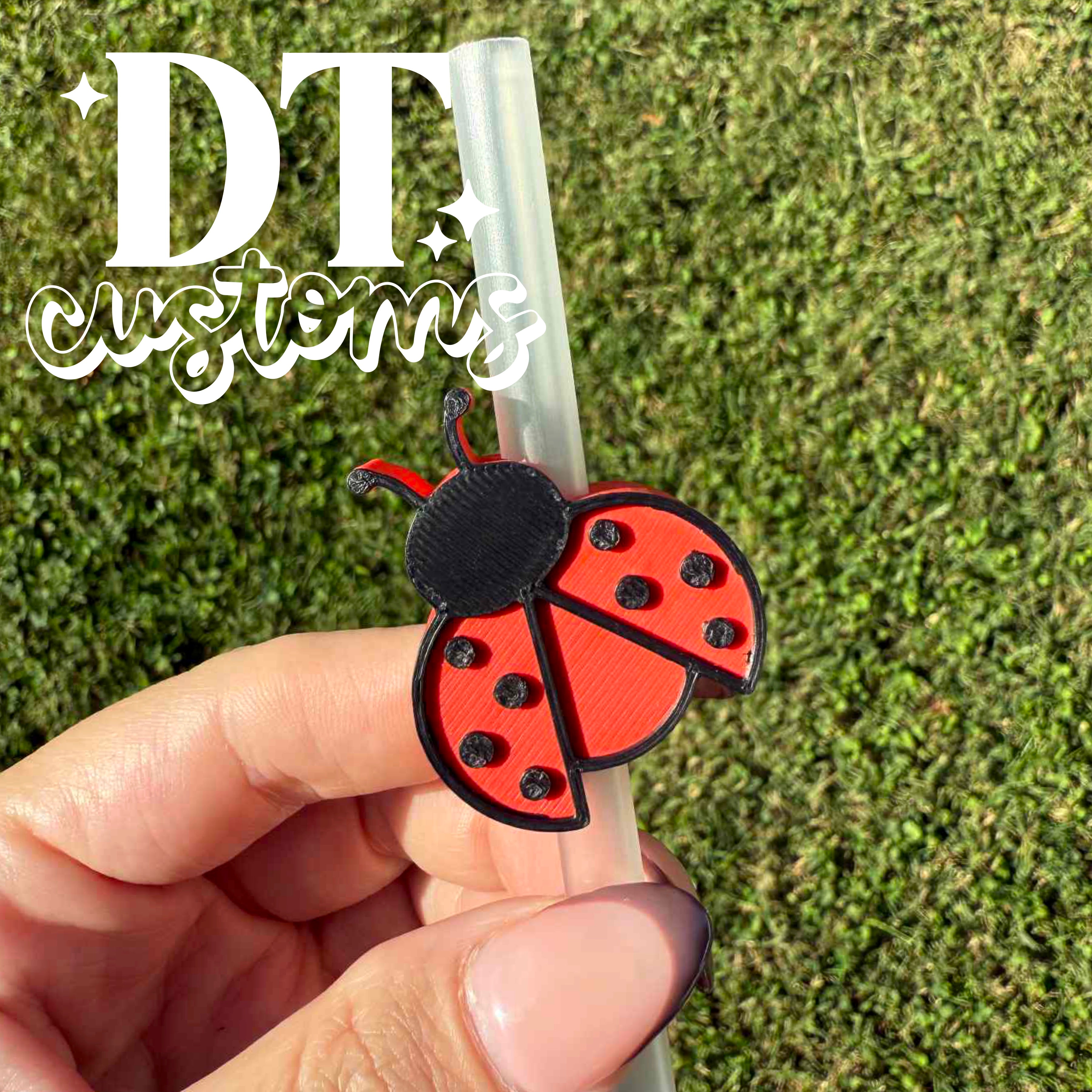 Wholesale Ladybug 3D Straw Topper