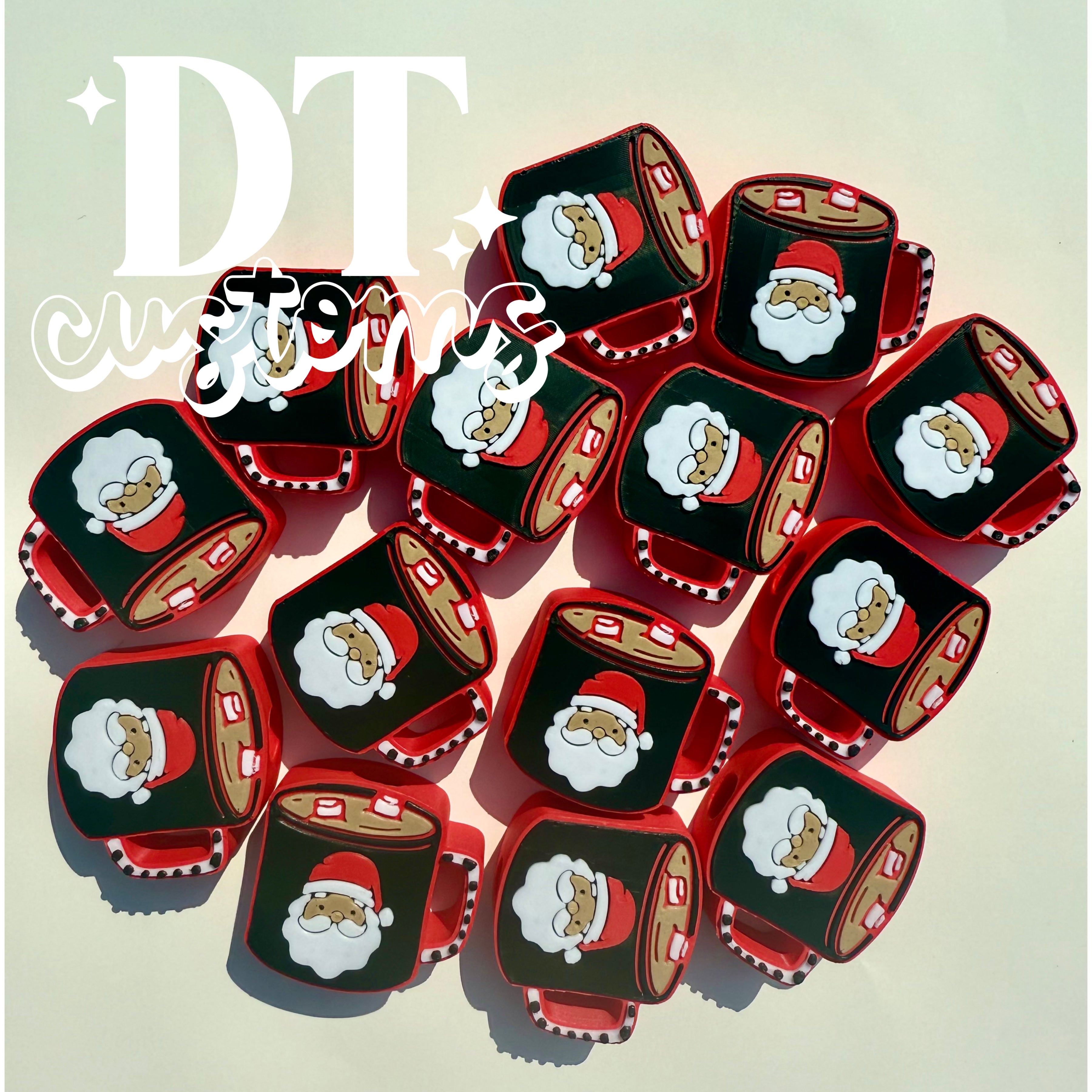 Wholesale Santa Mug 3D Straw Topper