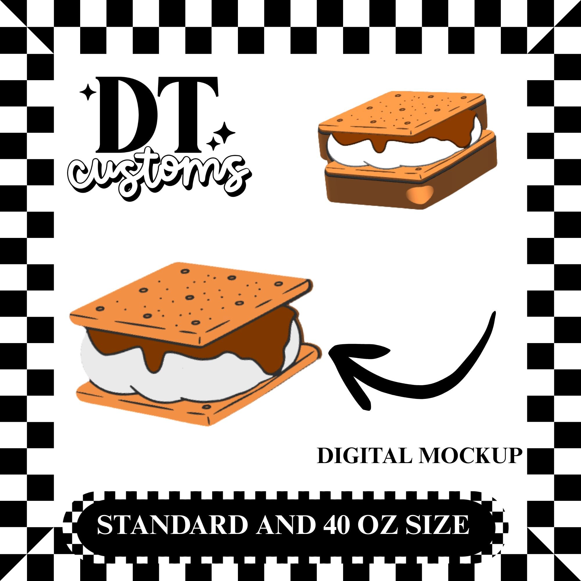 Wholesale Smore 3D Straw Topper