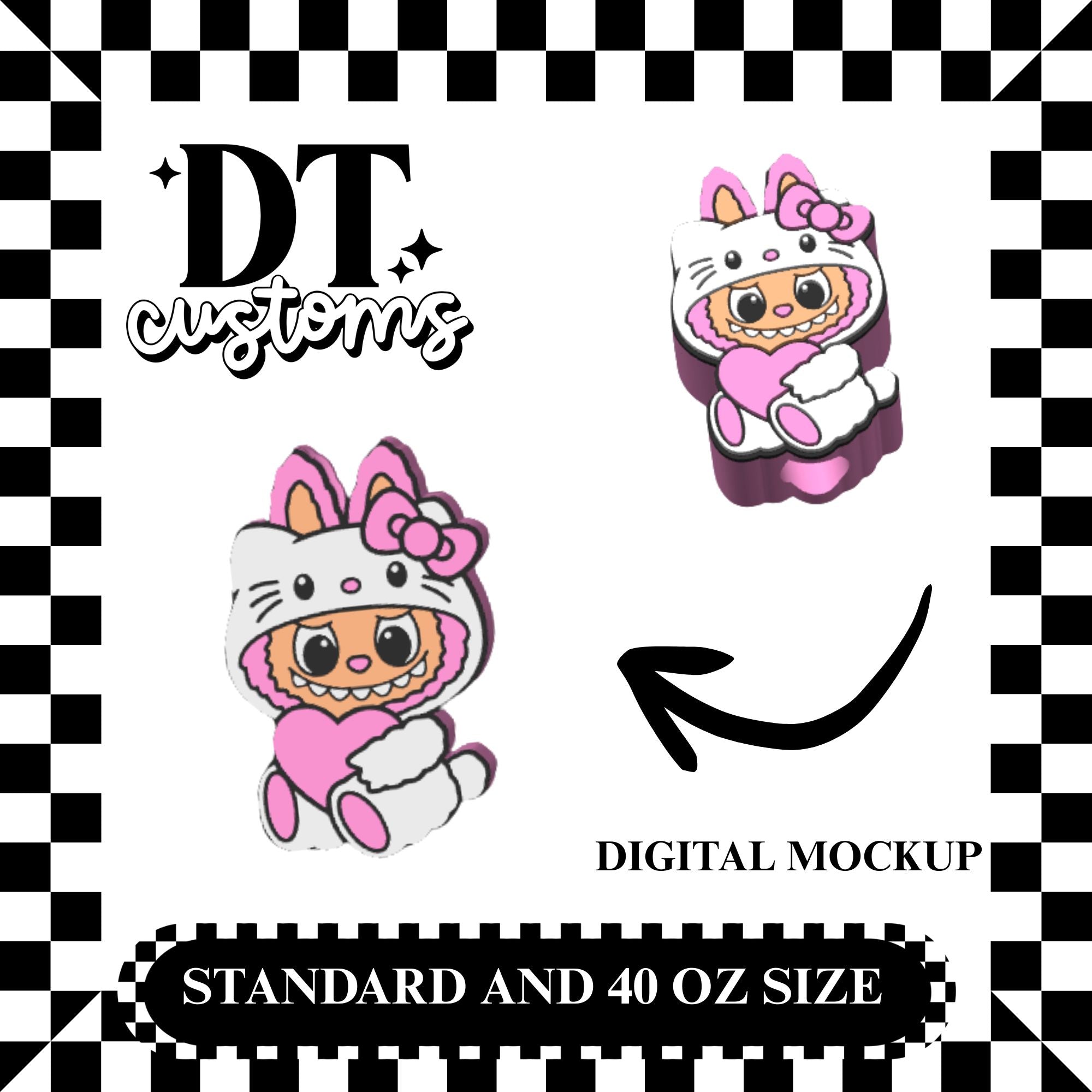 Wholesale Kitty Bubu 3D Straw Topper