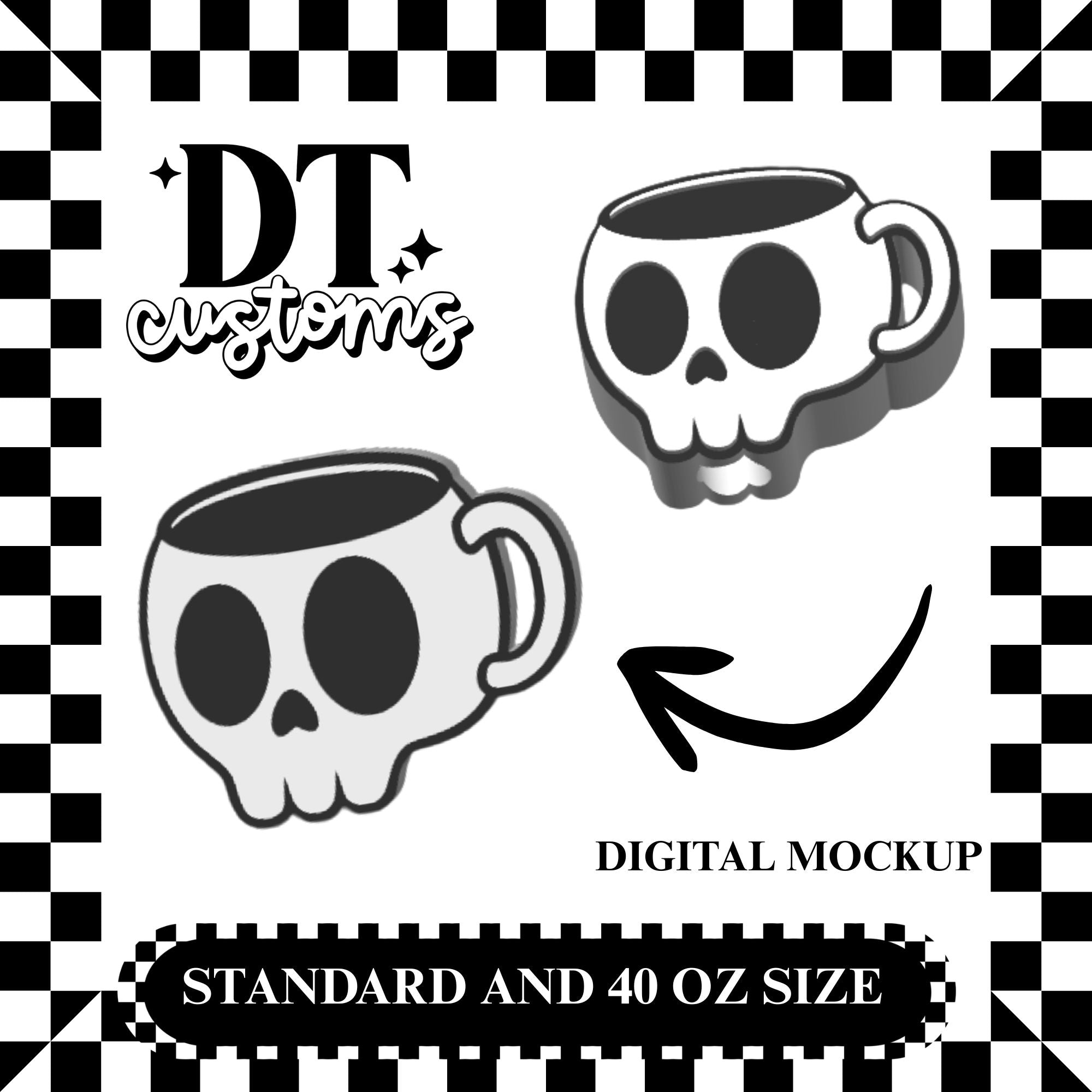 Wholesale Skellie Mug 3D Straw Topper