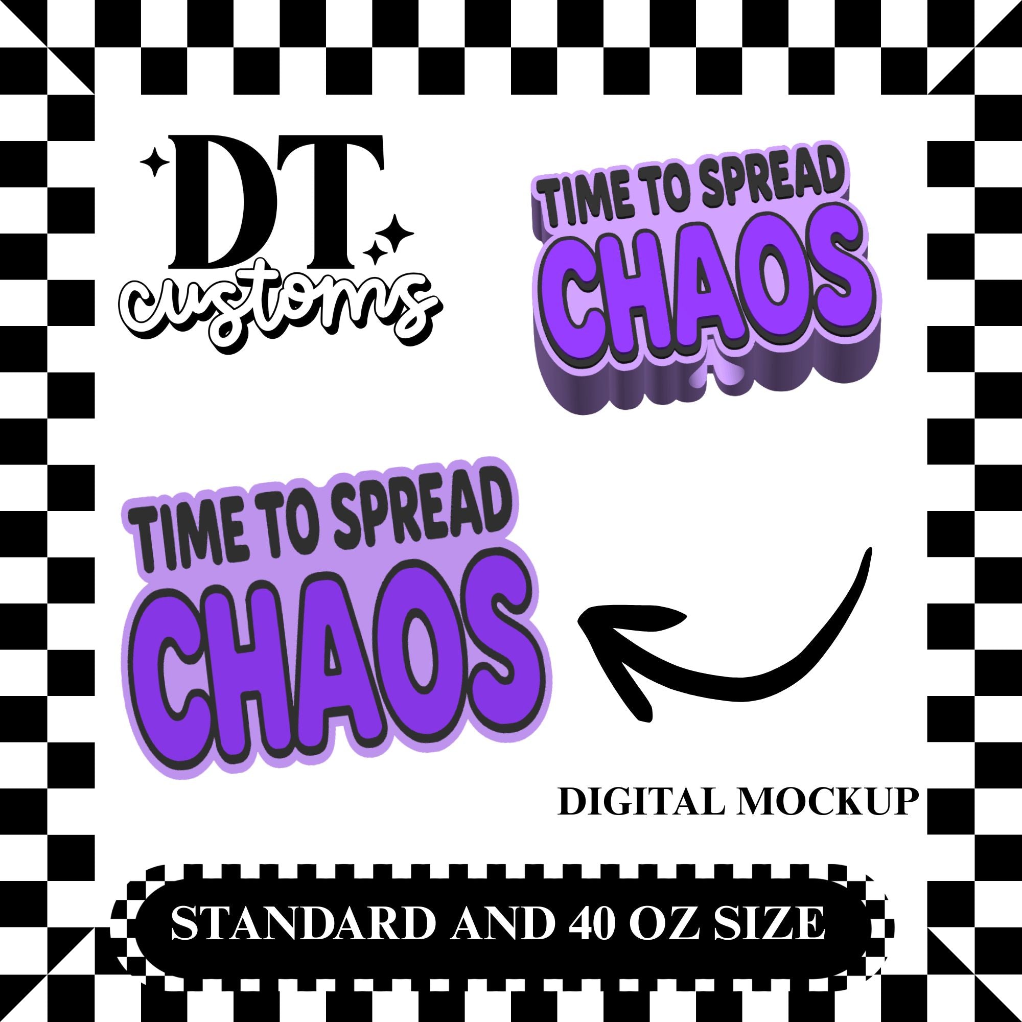 Wholesale Spread Chaos 3D Straw Topper