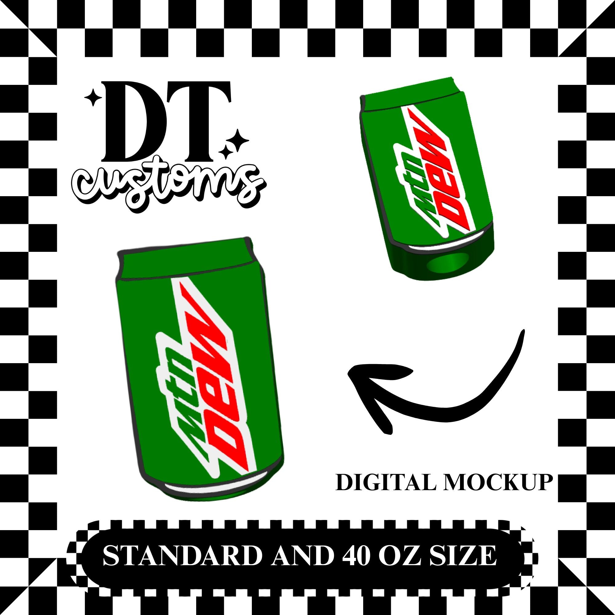 Wholesale Mt Dew Soda 3D Straw Topper