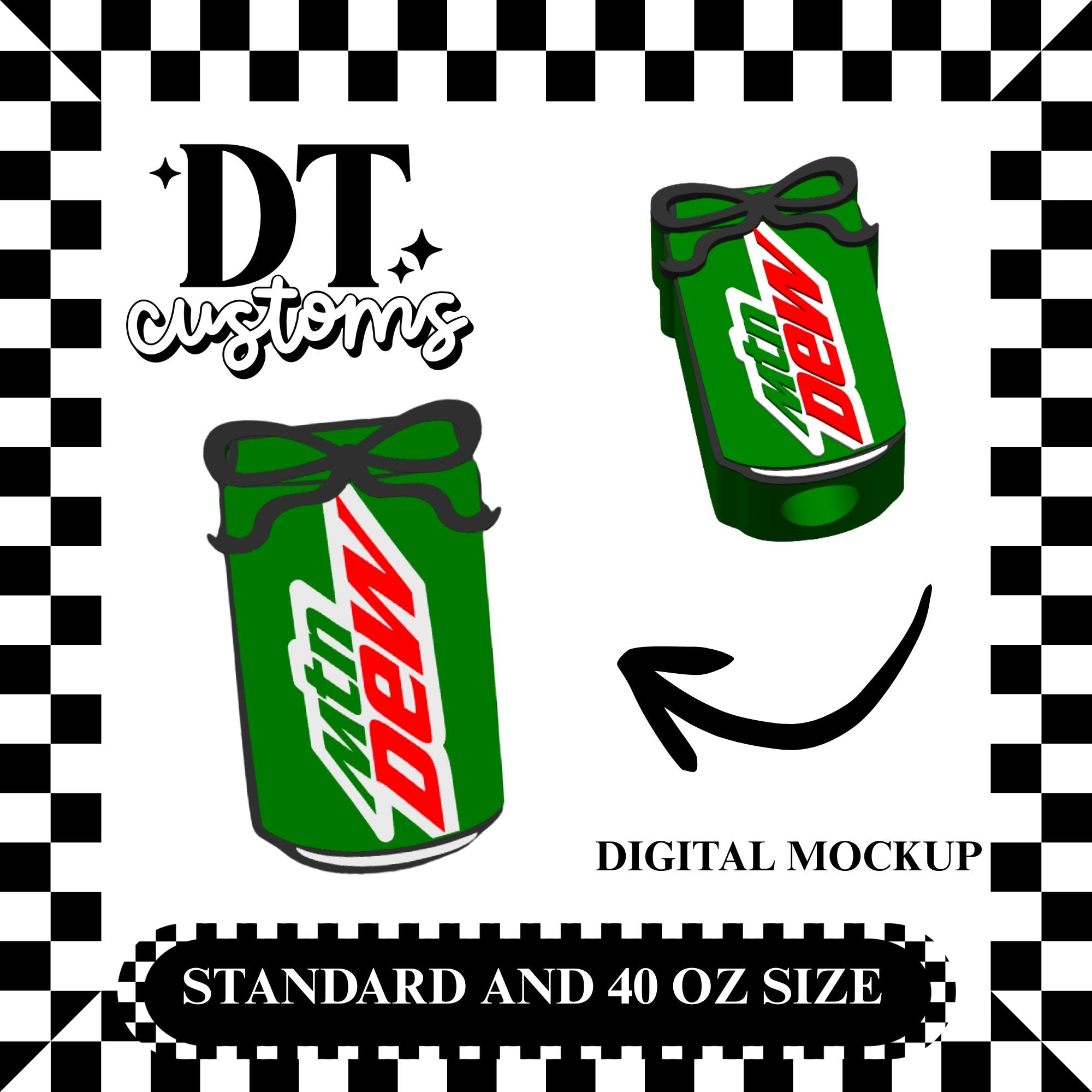 Wholesale Mt Dew Coquette 3D Straw Topper