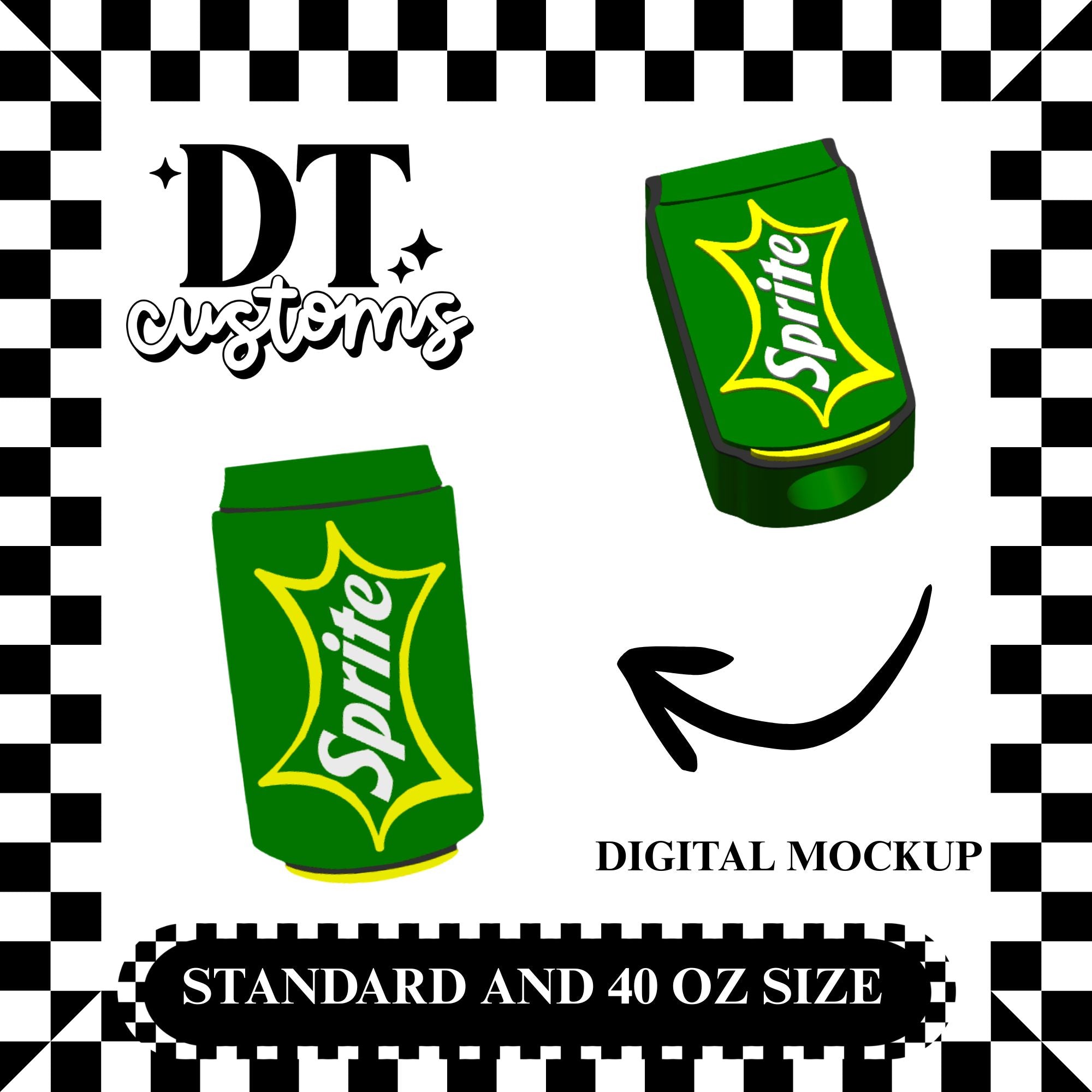 Wholesale Sprite Soda 3D Straw Topper