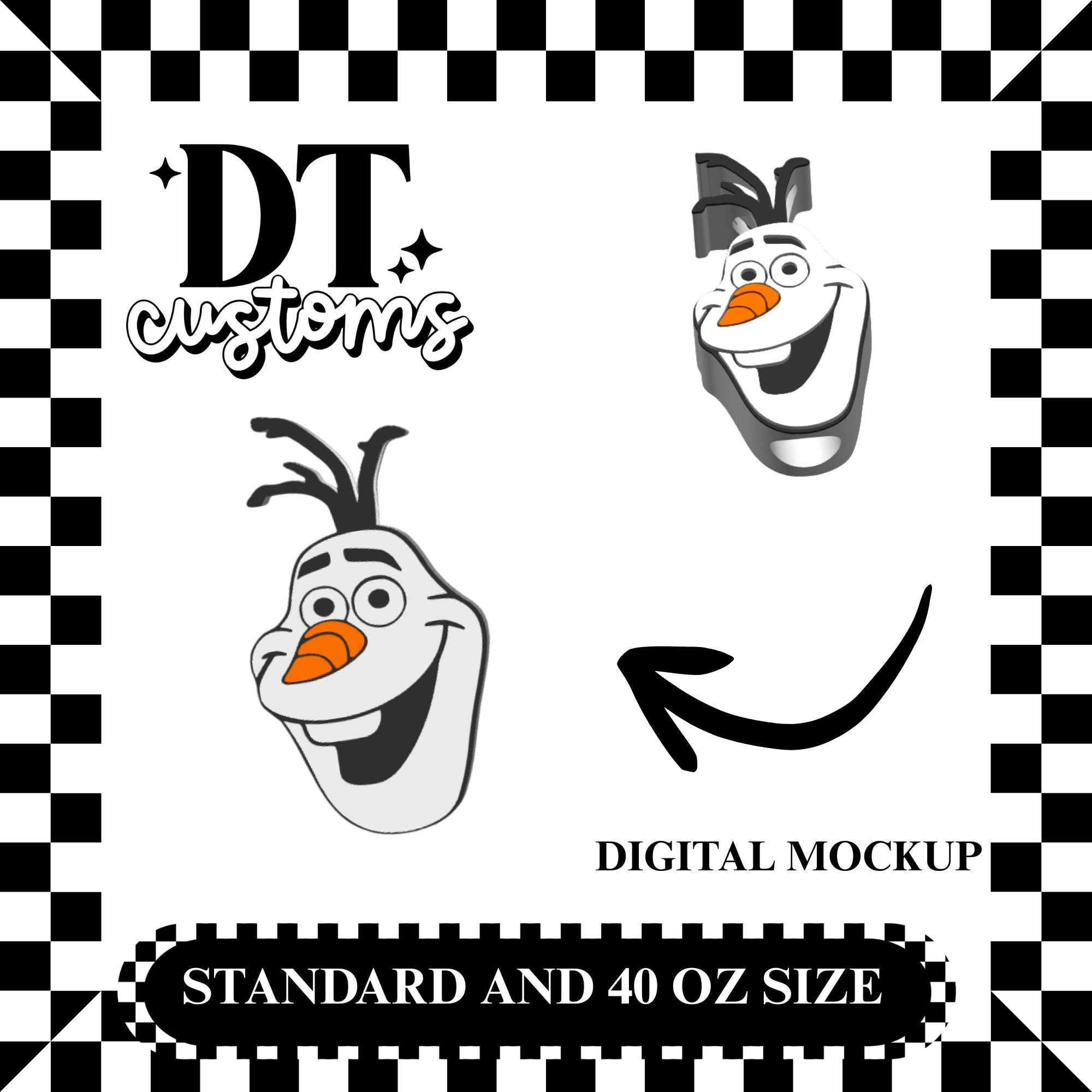 Wholesale Silly Snowman 3D Straw Topper