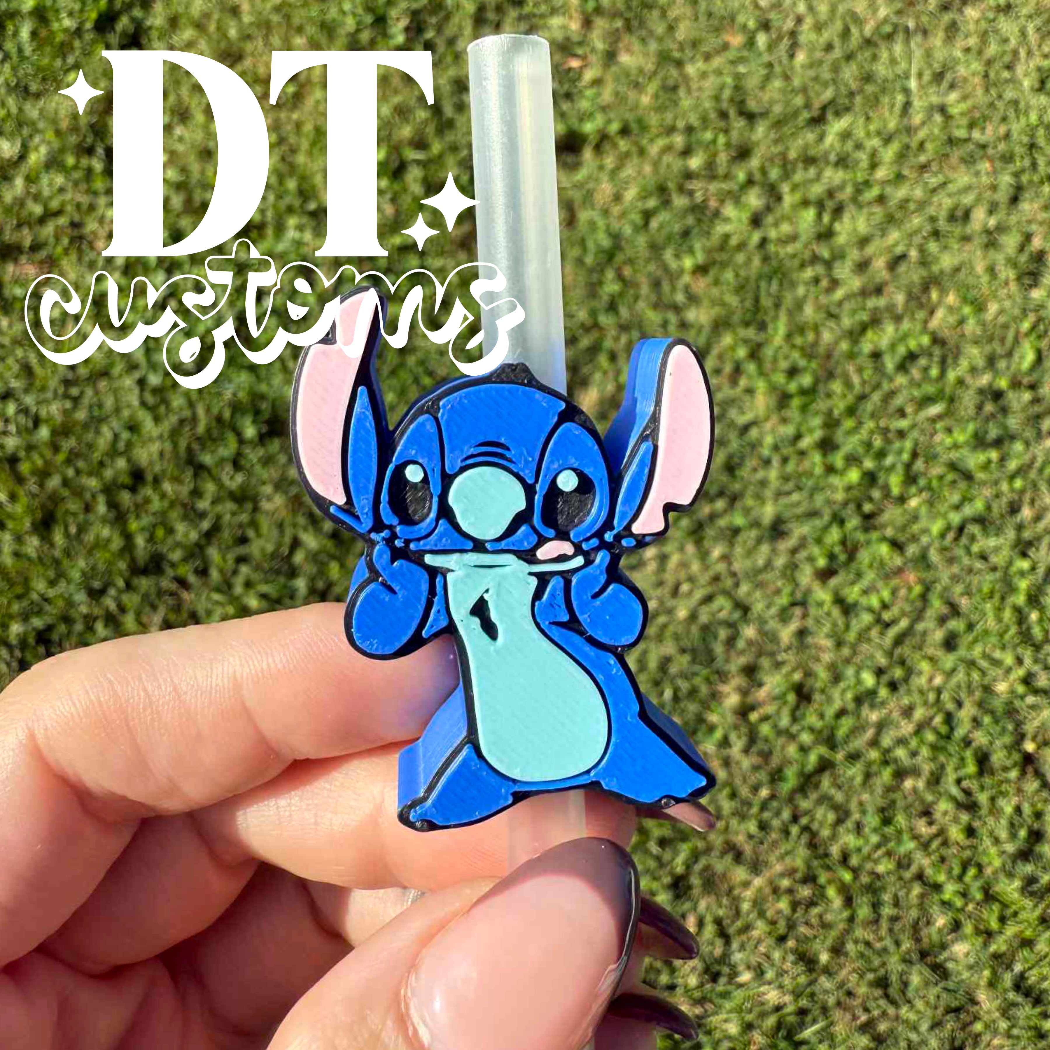 Wholesale Blue Guy 3D Straw Topper