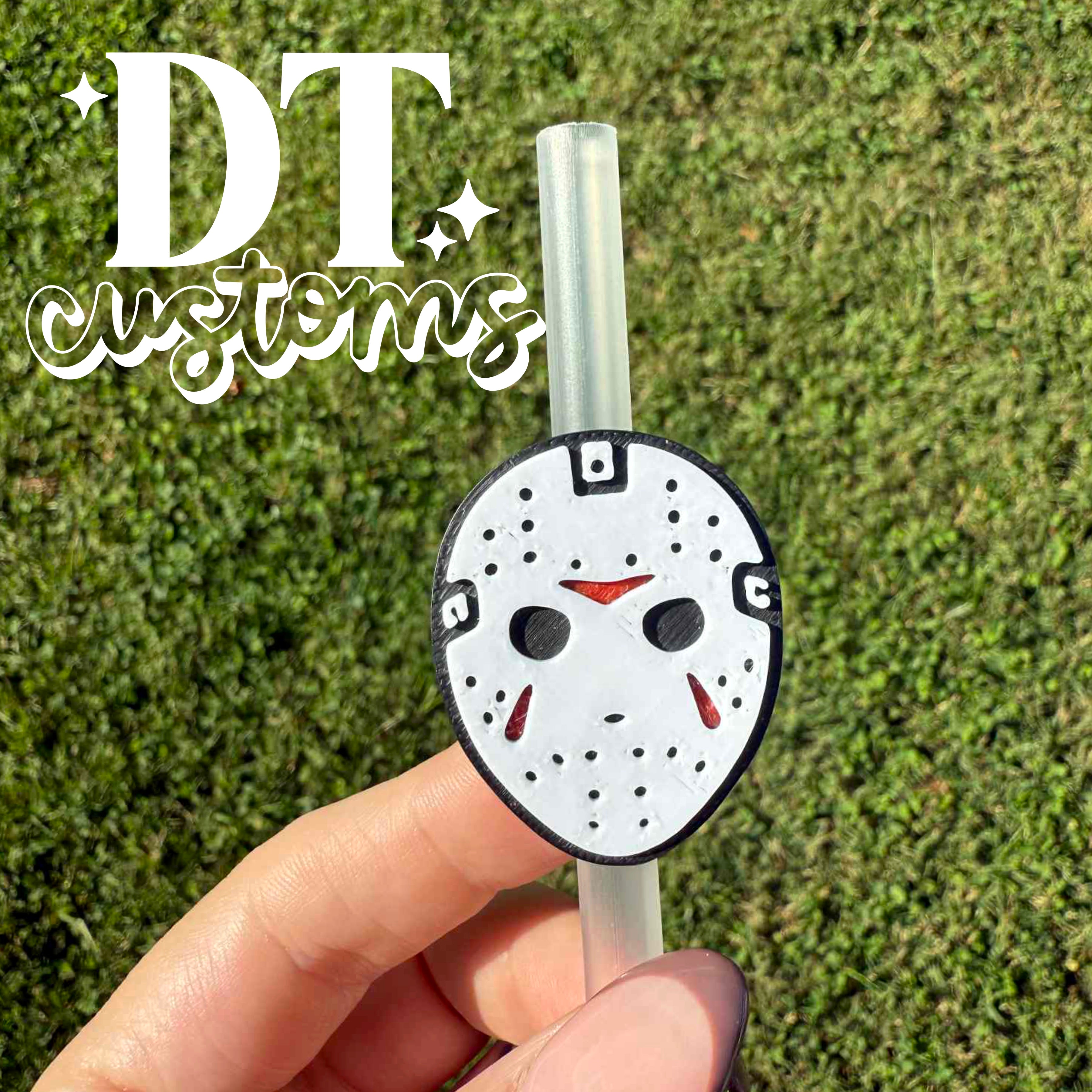 Wholesale J Mask 3D Straw Topper