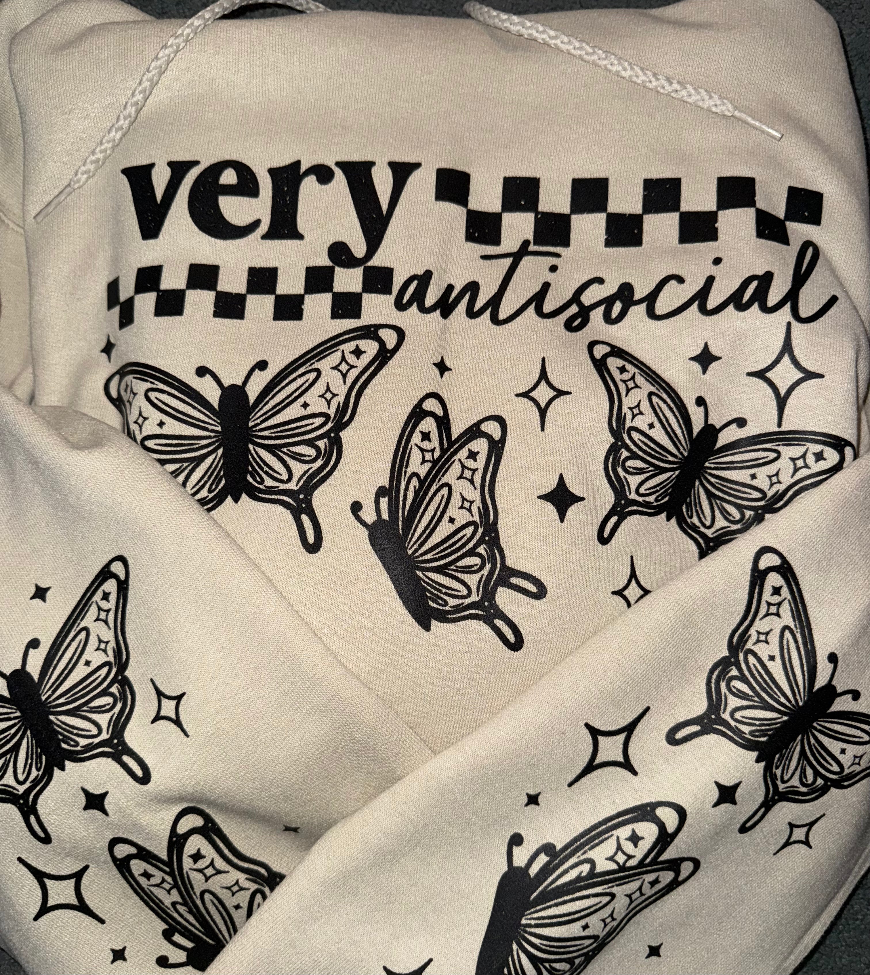 Very Antisocial Butterflies Medium Hoodie