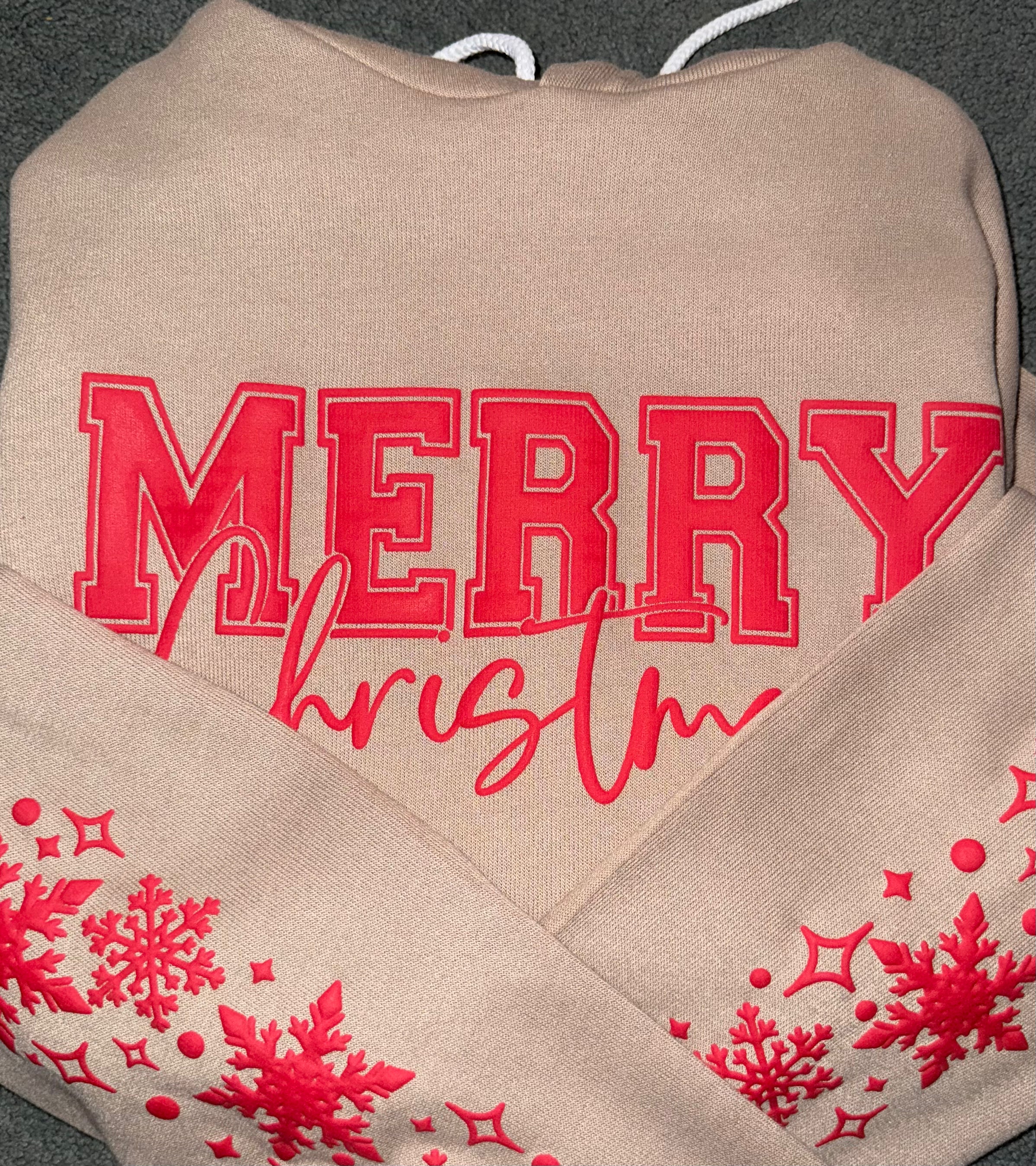 Merry Puff Tan Medium Hoodie