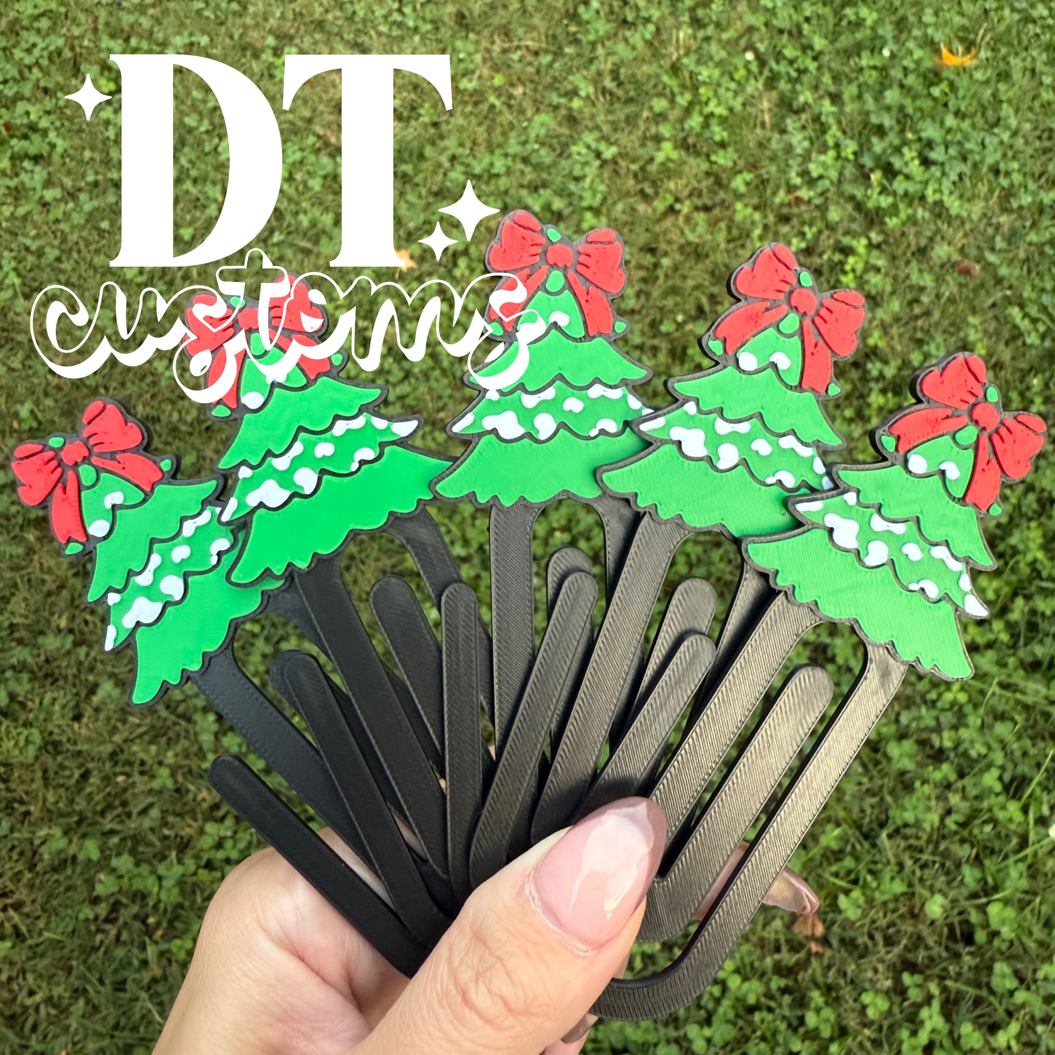 Single Christmas Tree Coquette 3D Jumbo Paper Clip