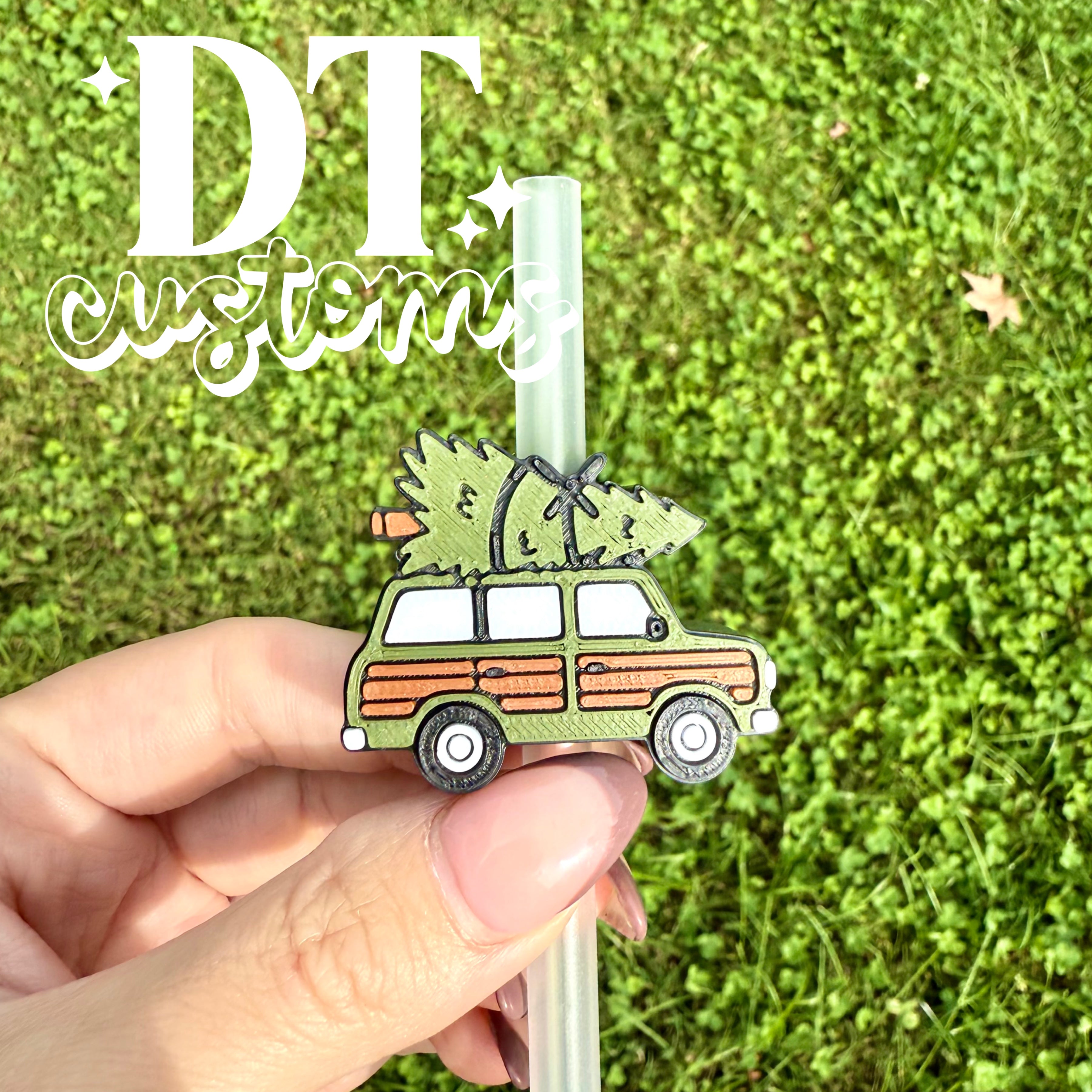 Wholesale Christmas Vacation Station Wagon 3D Straw Topper