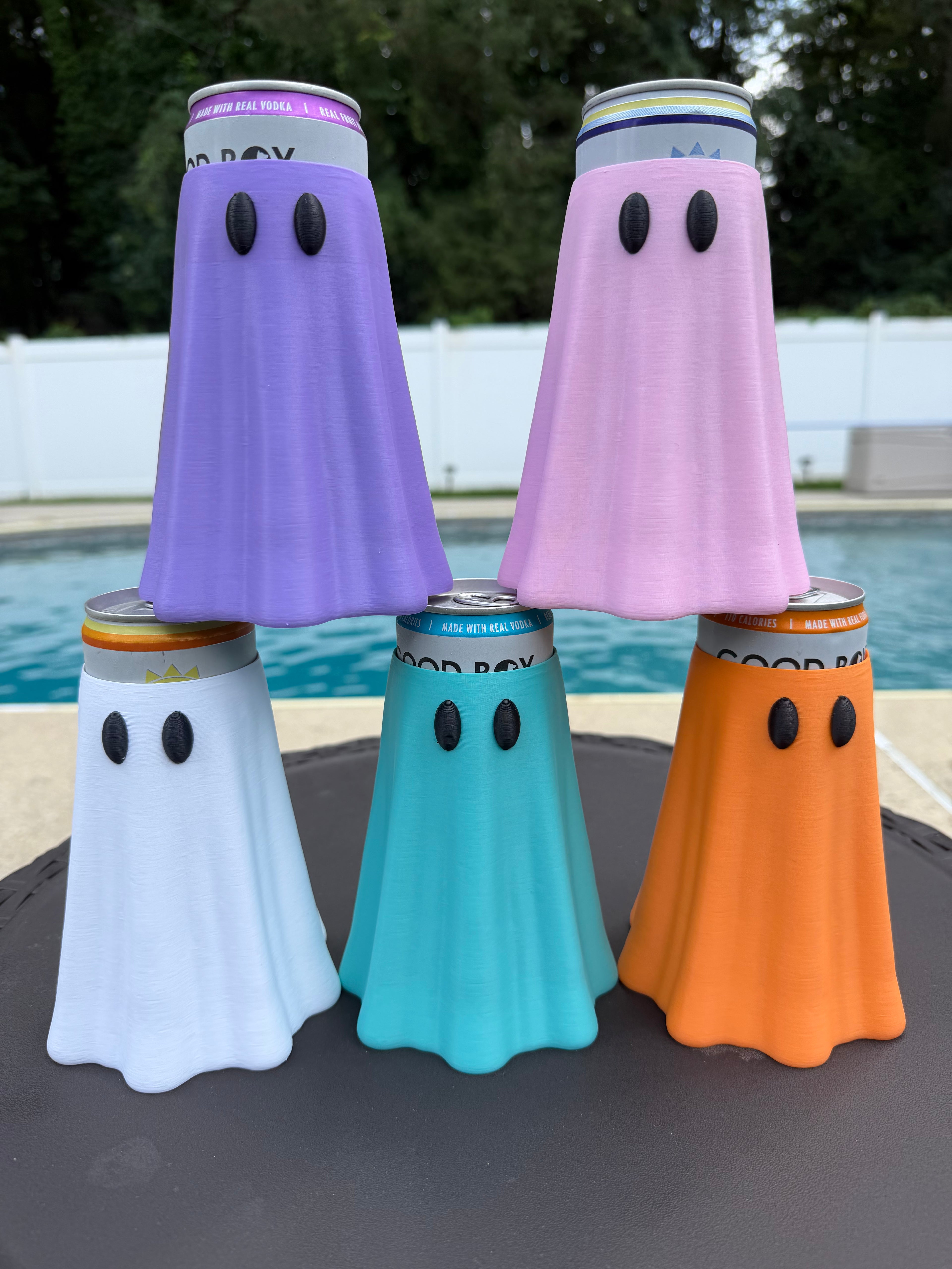 3D Ghostie 12oz Skinny Can Holder (COLOR CHOICE CAN BE LEFT IN NOTES AT CHECKOUT)
