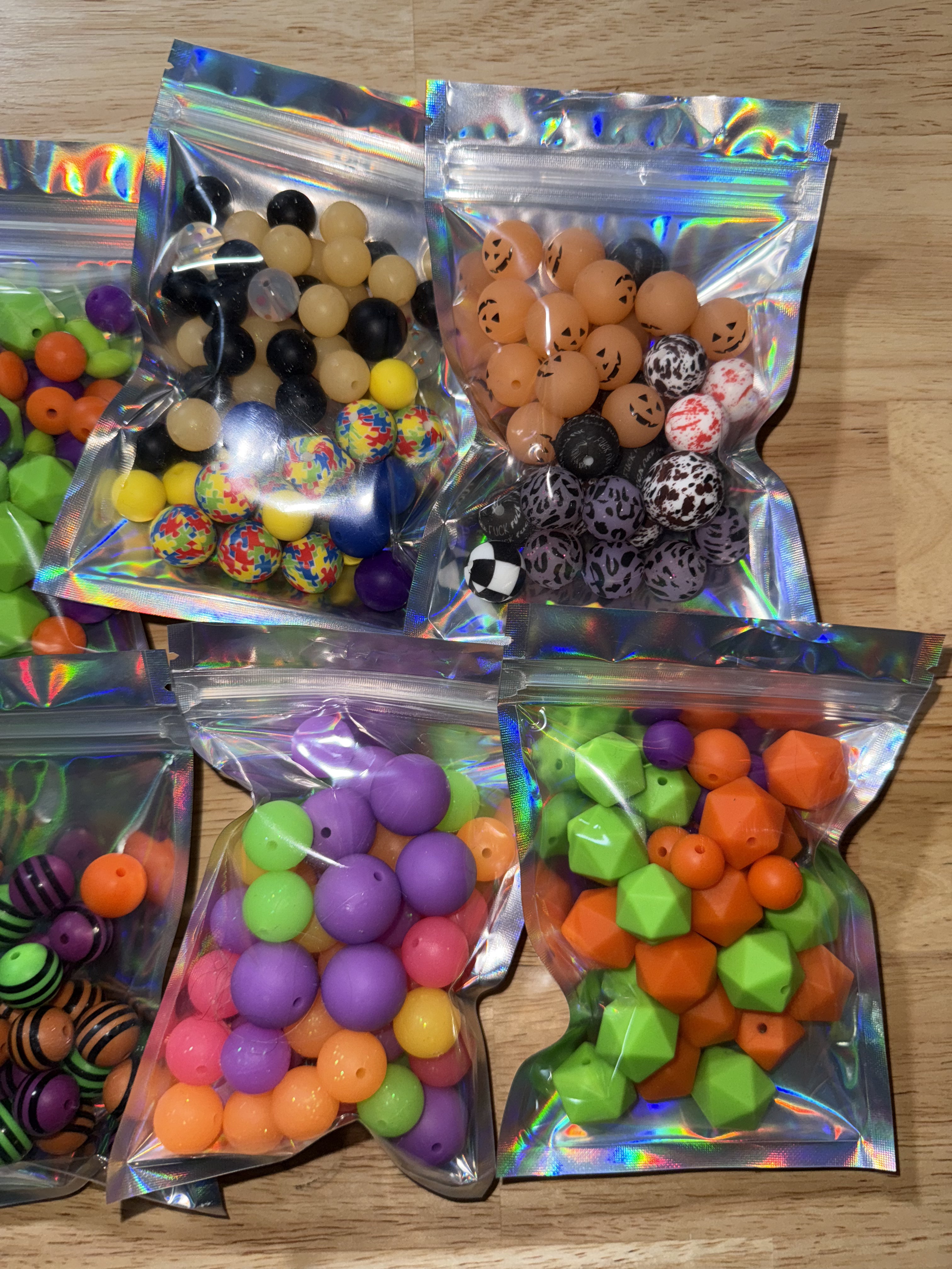 Mystery Silicone Bead Pack various sizes