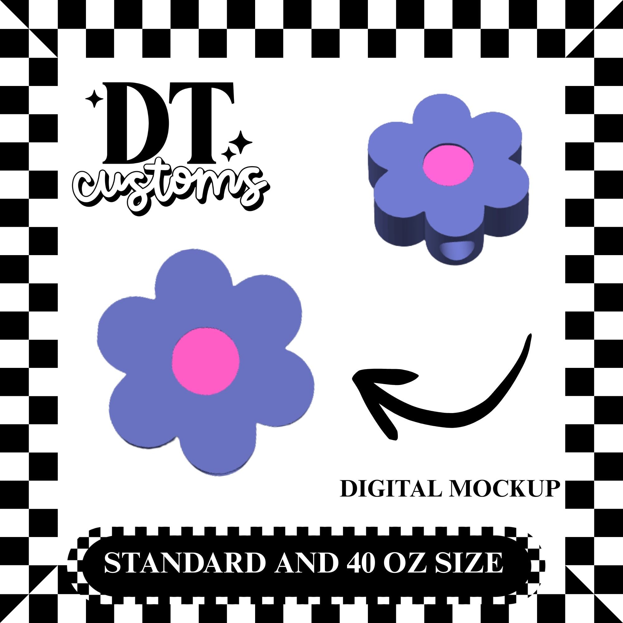 Wholesale Daisy 3D Straw Topper