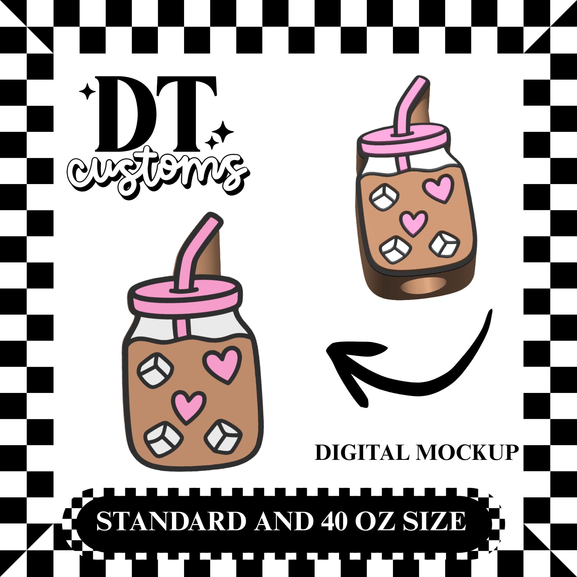 Wholesale Heart Ice Coffee 3D Straw Topper