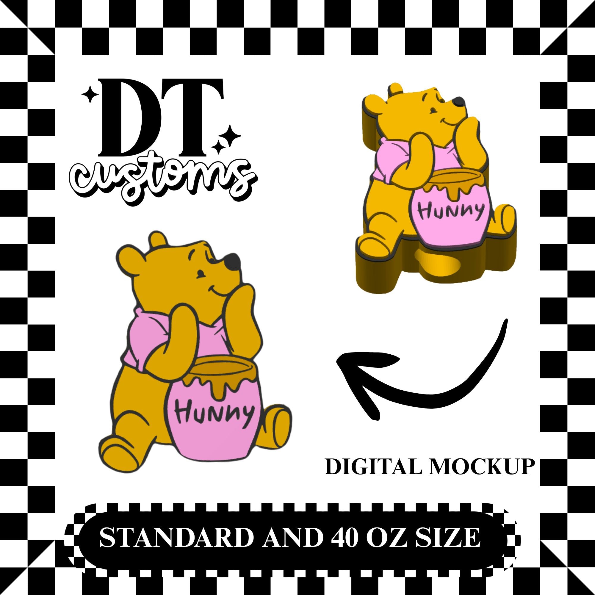 Wholesale Daydreamer P Bear 3D Straw Topper