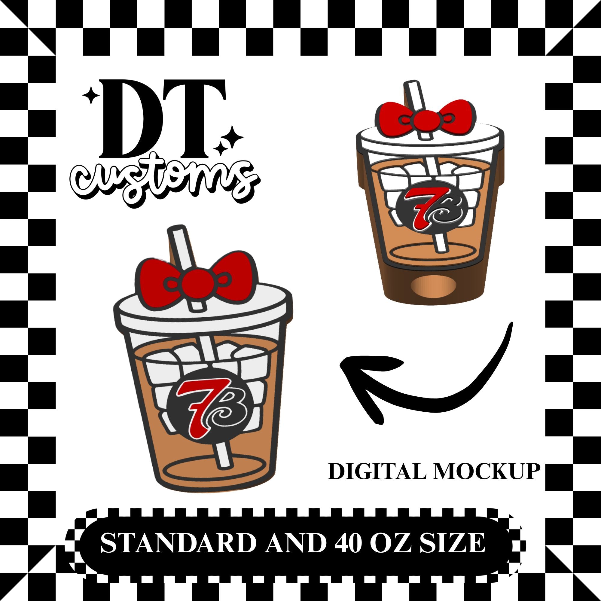 Wholesale 7 Brew Bow Coffee 3D Straw Topper