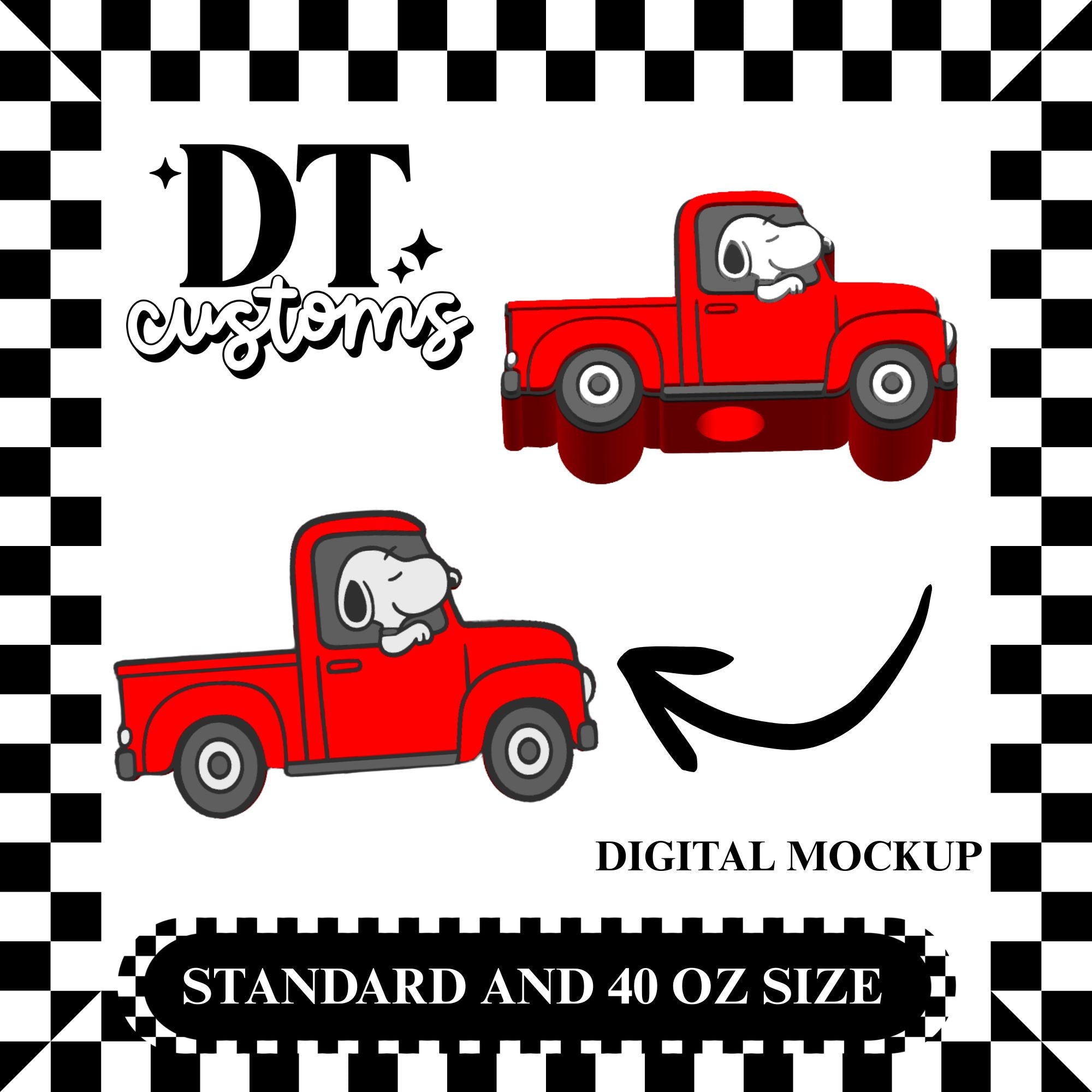 Wholesale Snoop Truck 3D Straw Topper