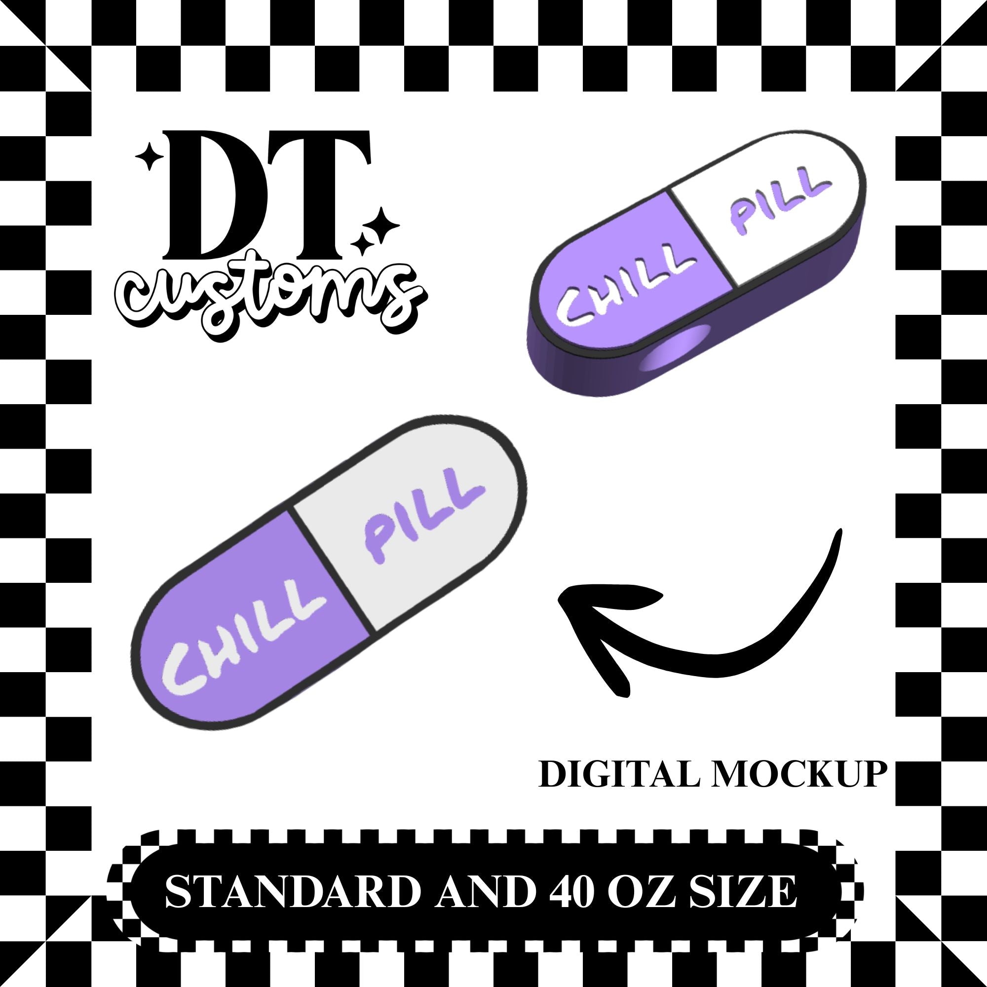 Wholesale Chill Pill 3D Straw Topper