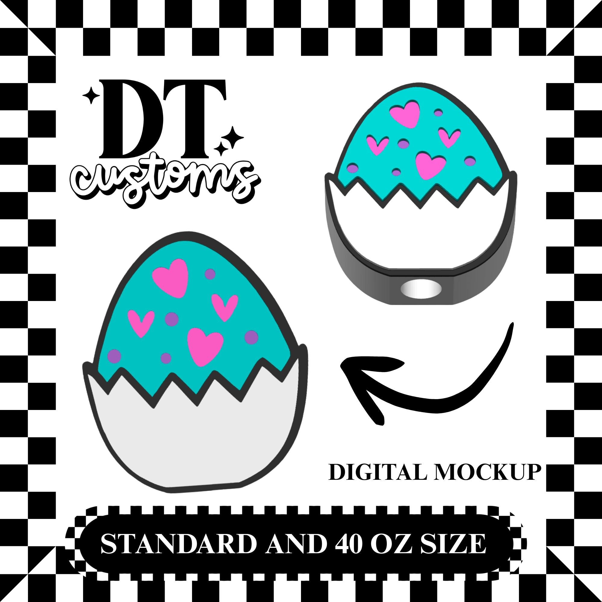 Wholesale Broken Easter Egg 3D Straw Topper