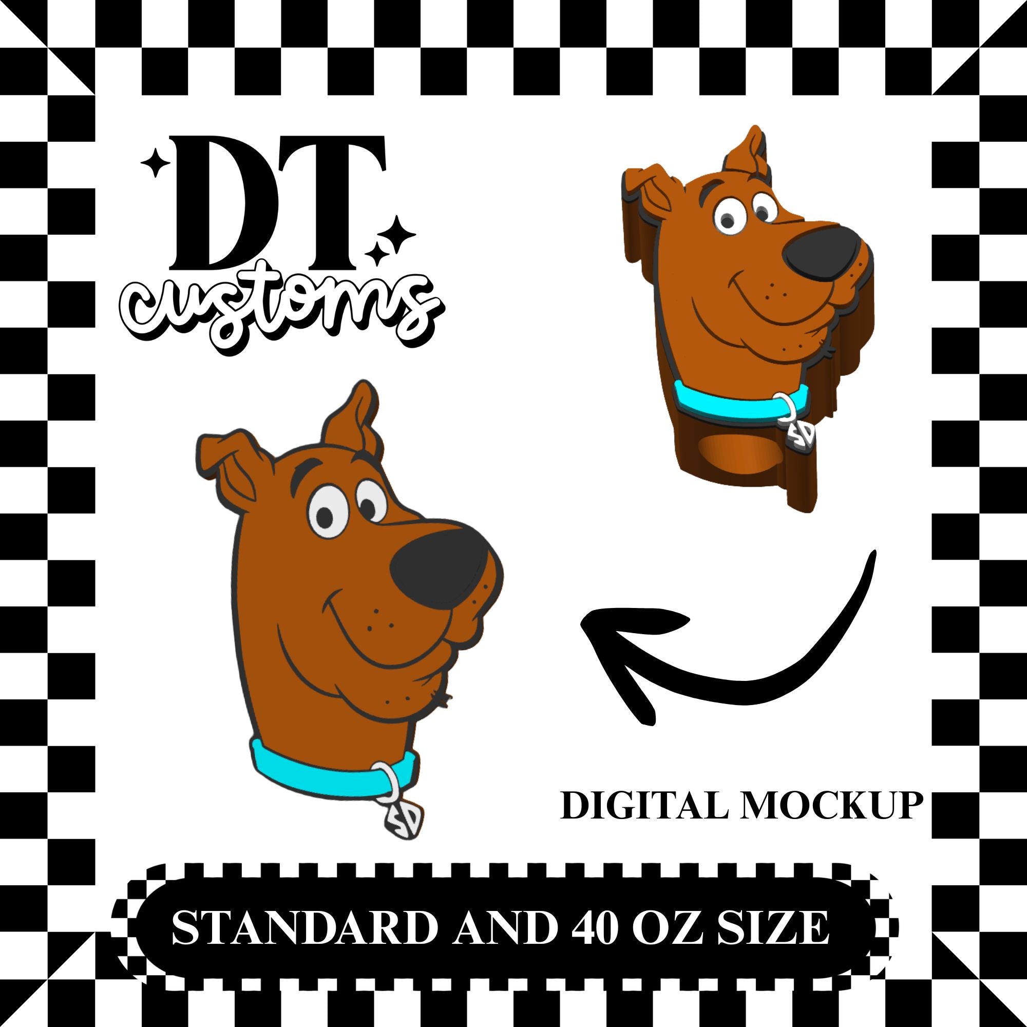 Wholesale New Scoob 3D Straw Topper