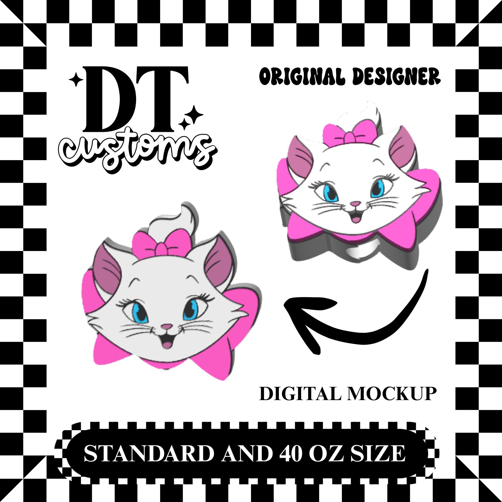 Wholesale Aristo Marie 3D Straw Topper Designed By DT Customs