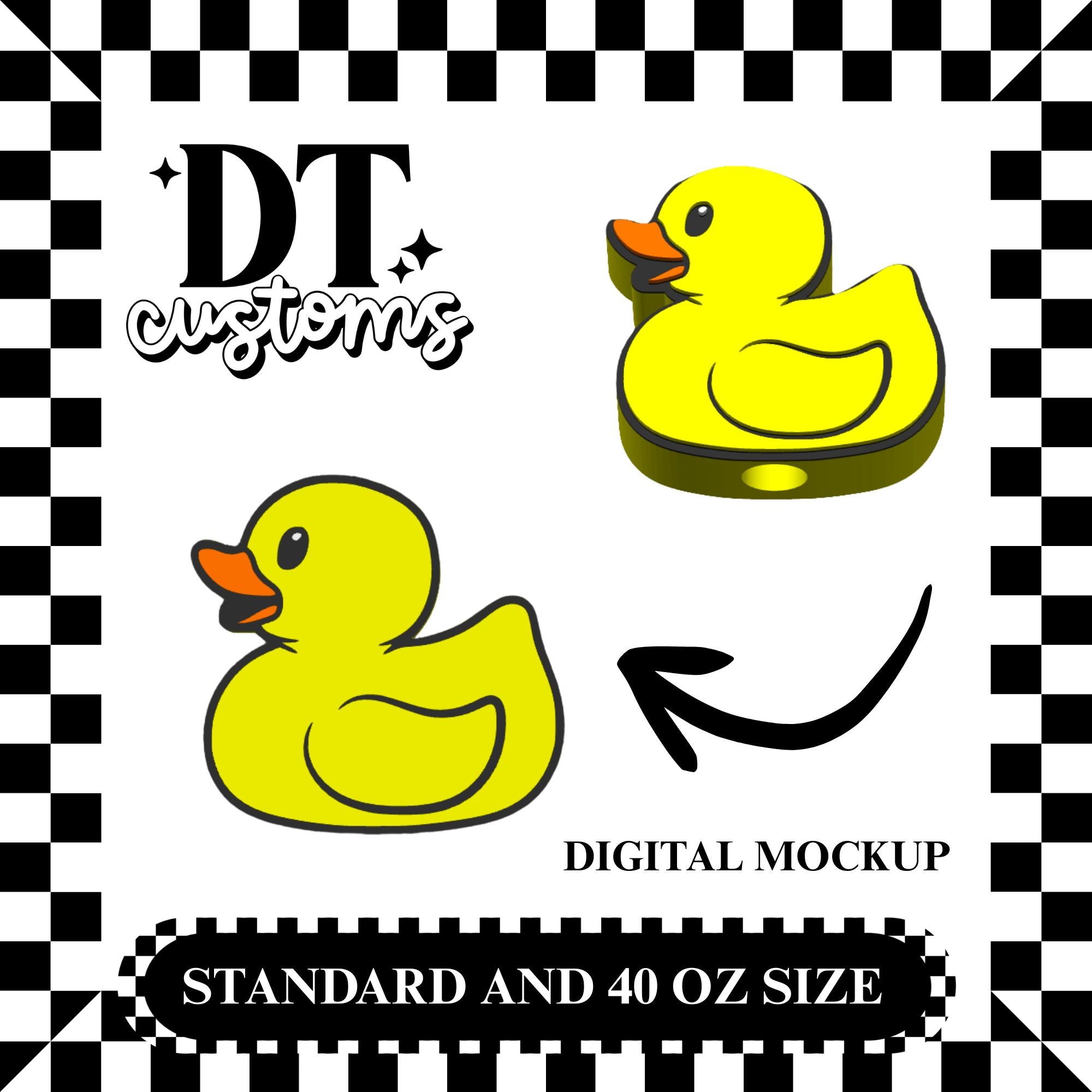 Wholesale Duck 3D Straw Topper