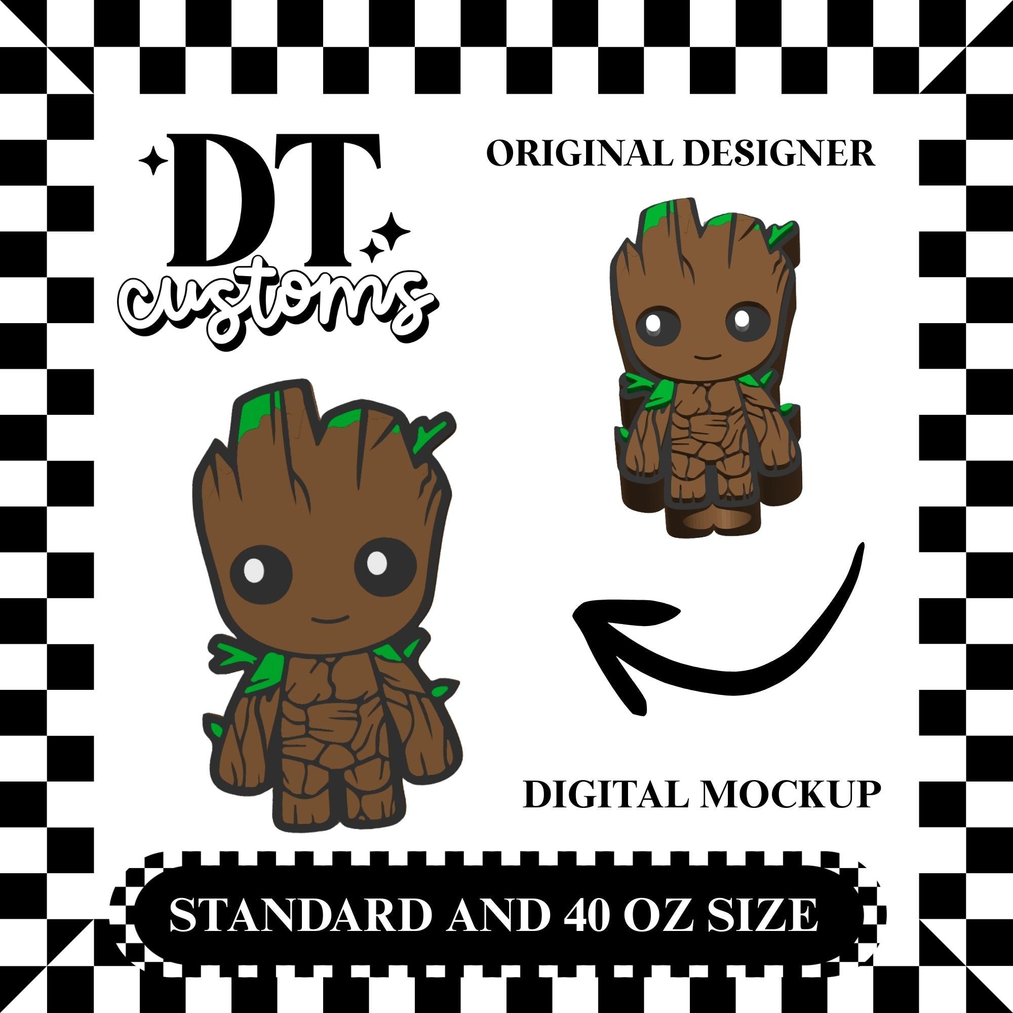 Wholesale Groo 3D Straw Topper Designed By DT Customs