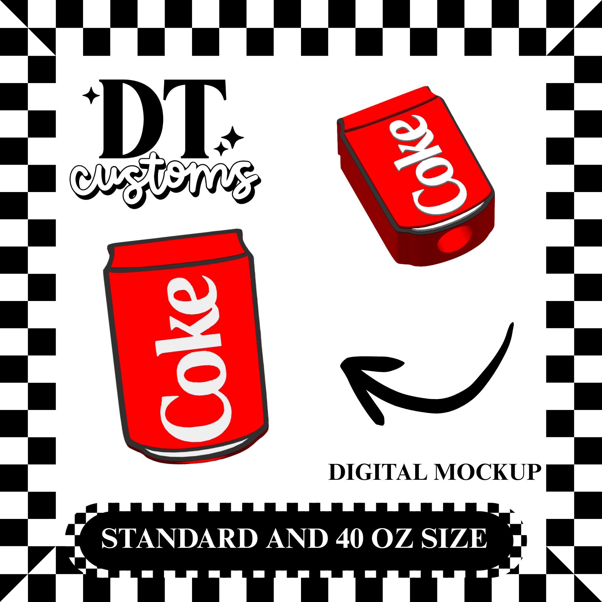 Wholesale Coke Soda 3D Straw Topper