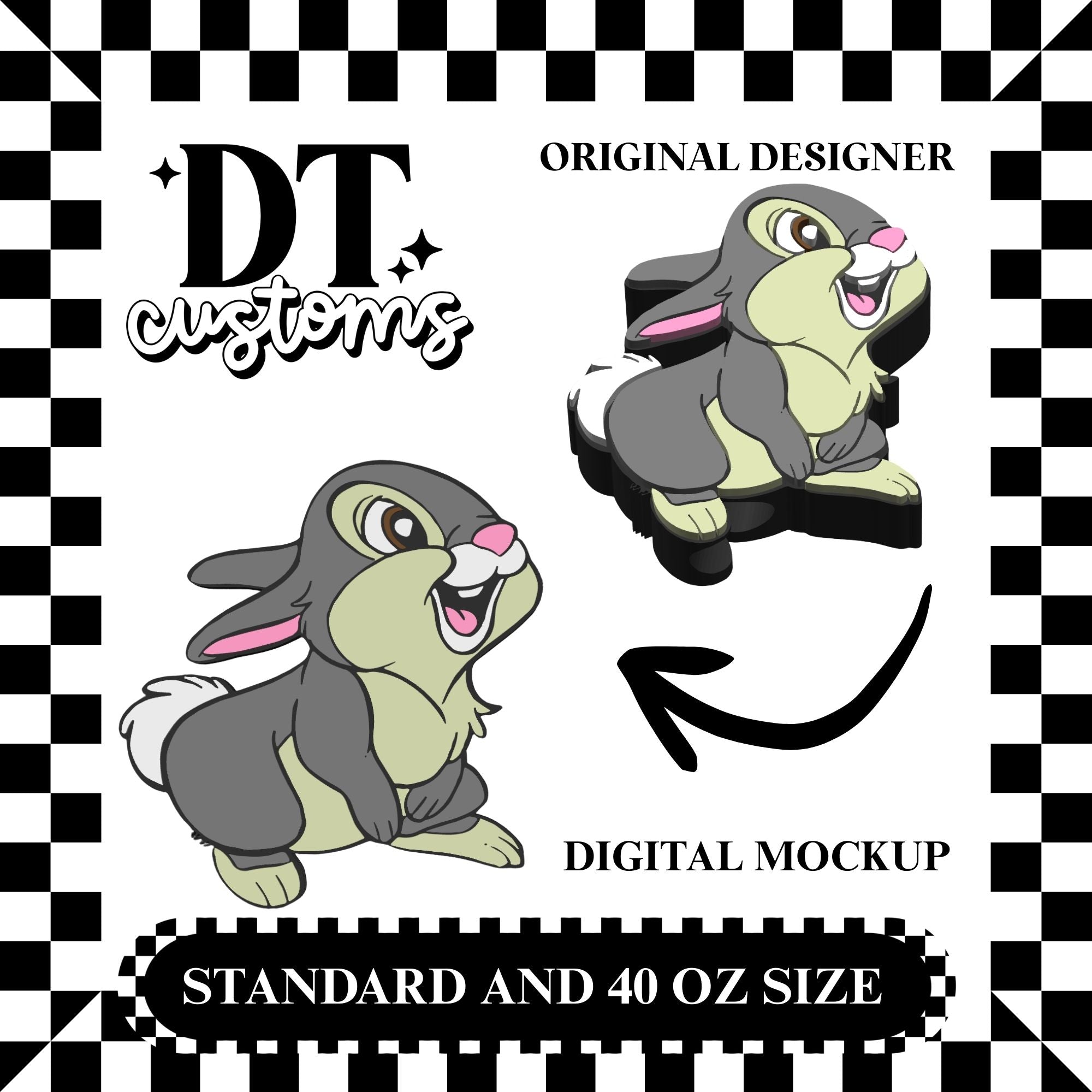 Wholesale Thumper 3D Straw Topper Designed By DT Customs