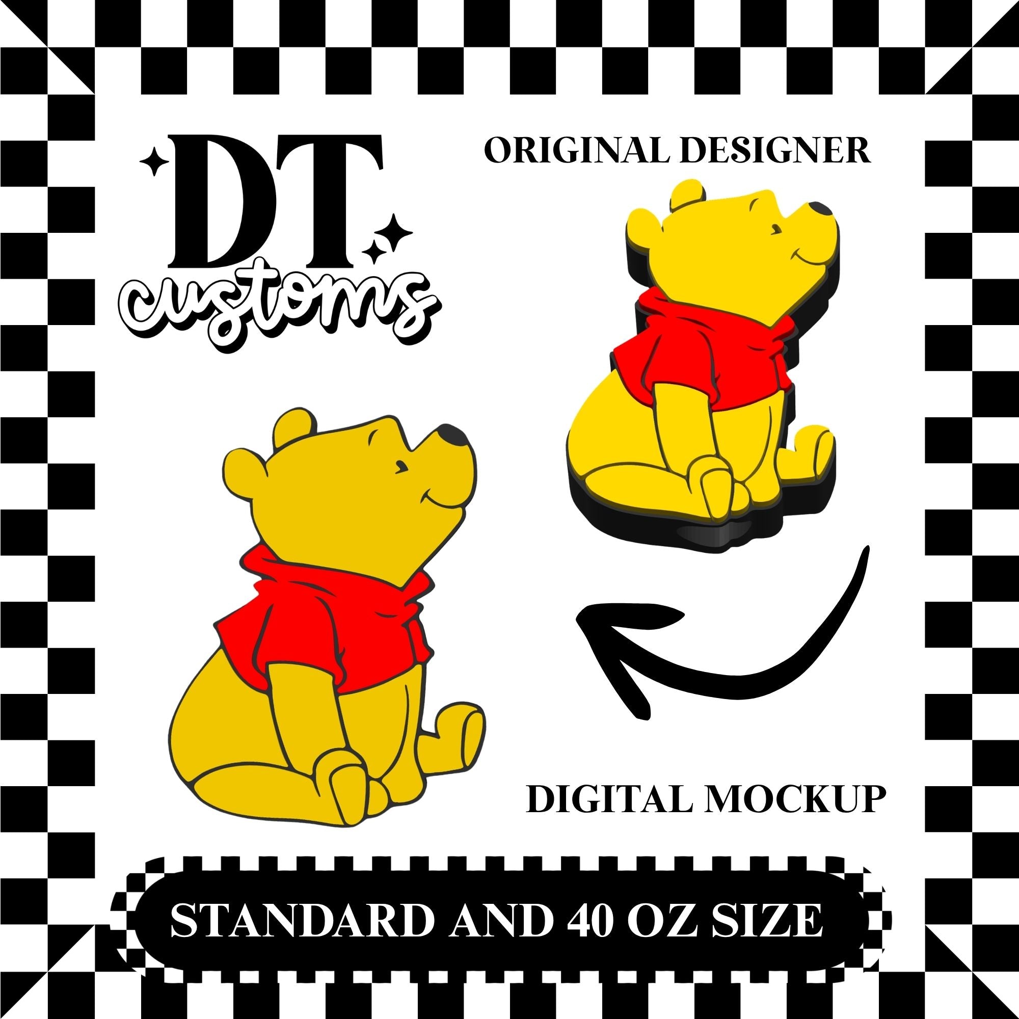 Wholesale Look To The Stars Silly Bear 3D Straw Topper Designed By DT Customs