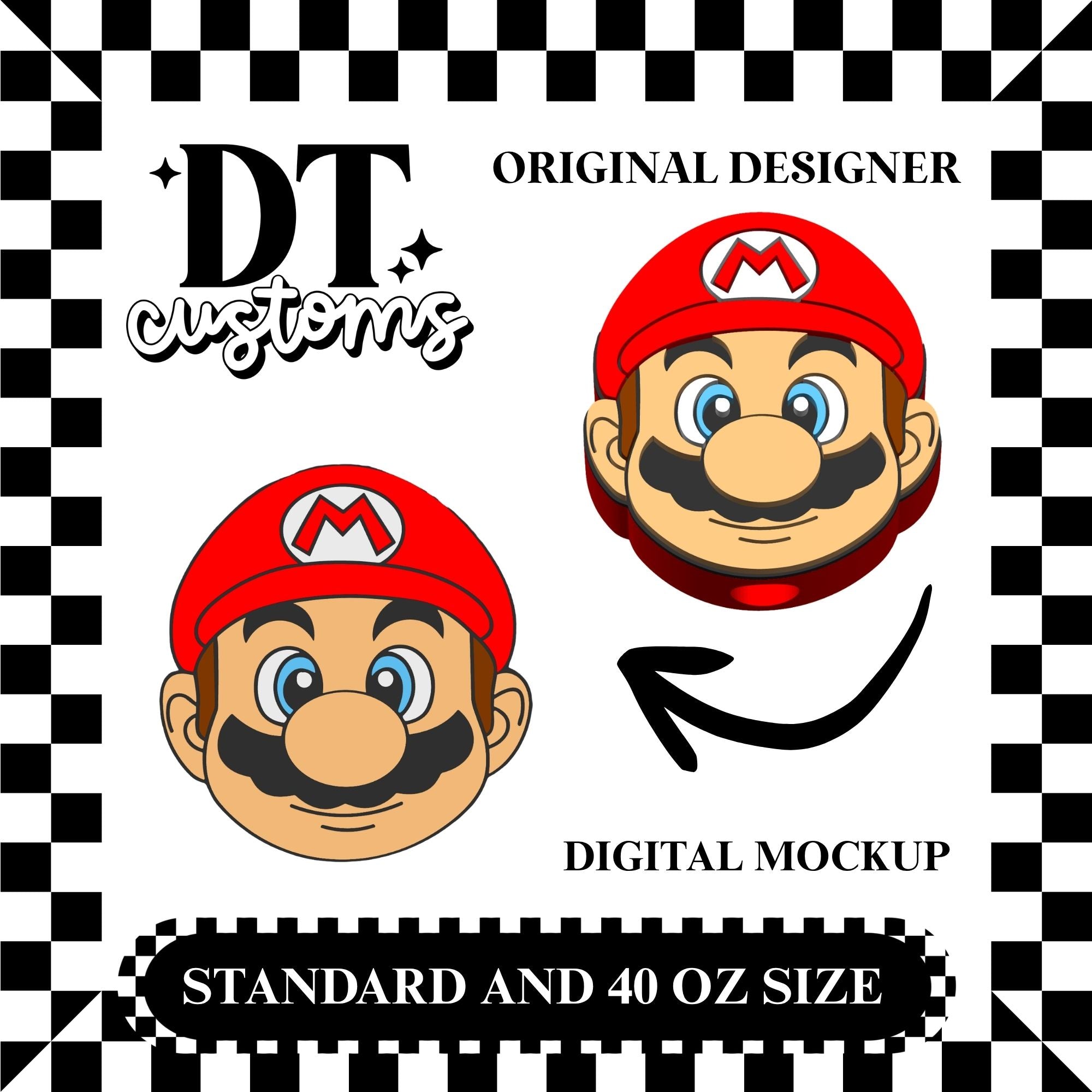 Wholesale Super Red Dude Straw Topper Designed By DT Customs
