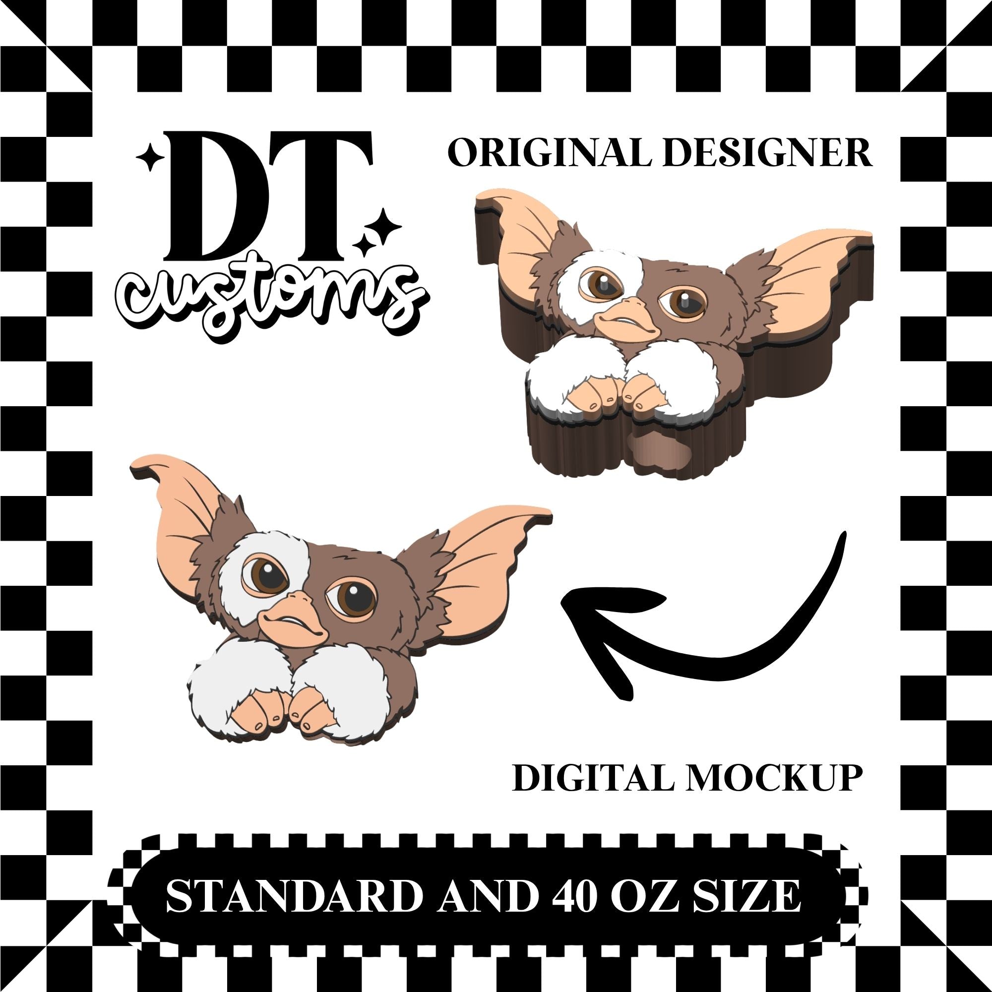 Wholesale Cute Giz Straw Topper Designed By DT Customs