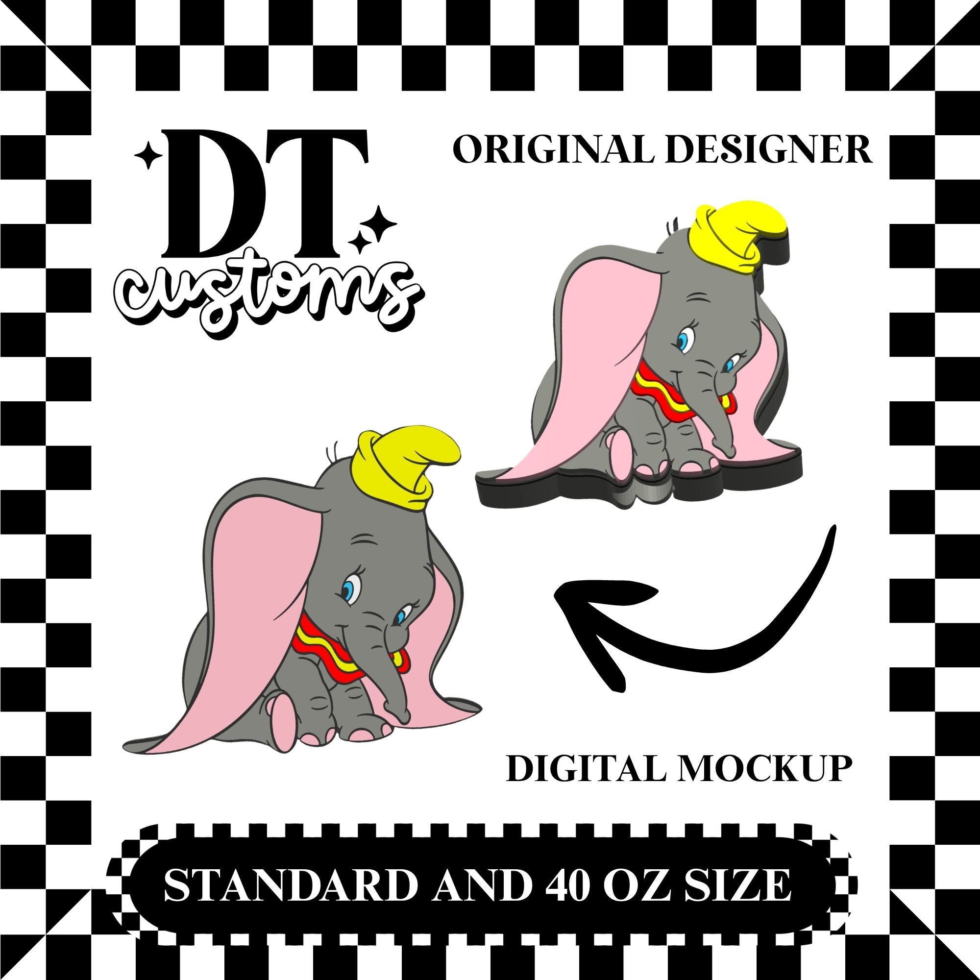 Wholesale Flying Elephant Straw Topper Designed By DT Customs