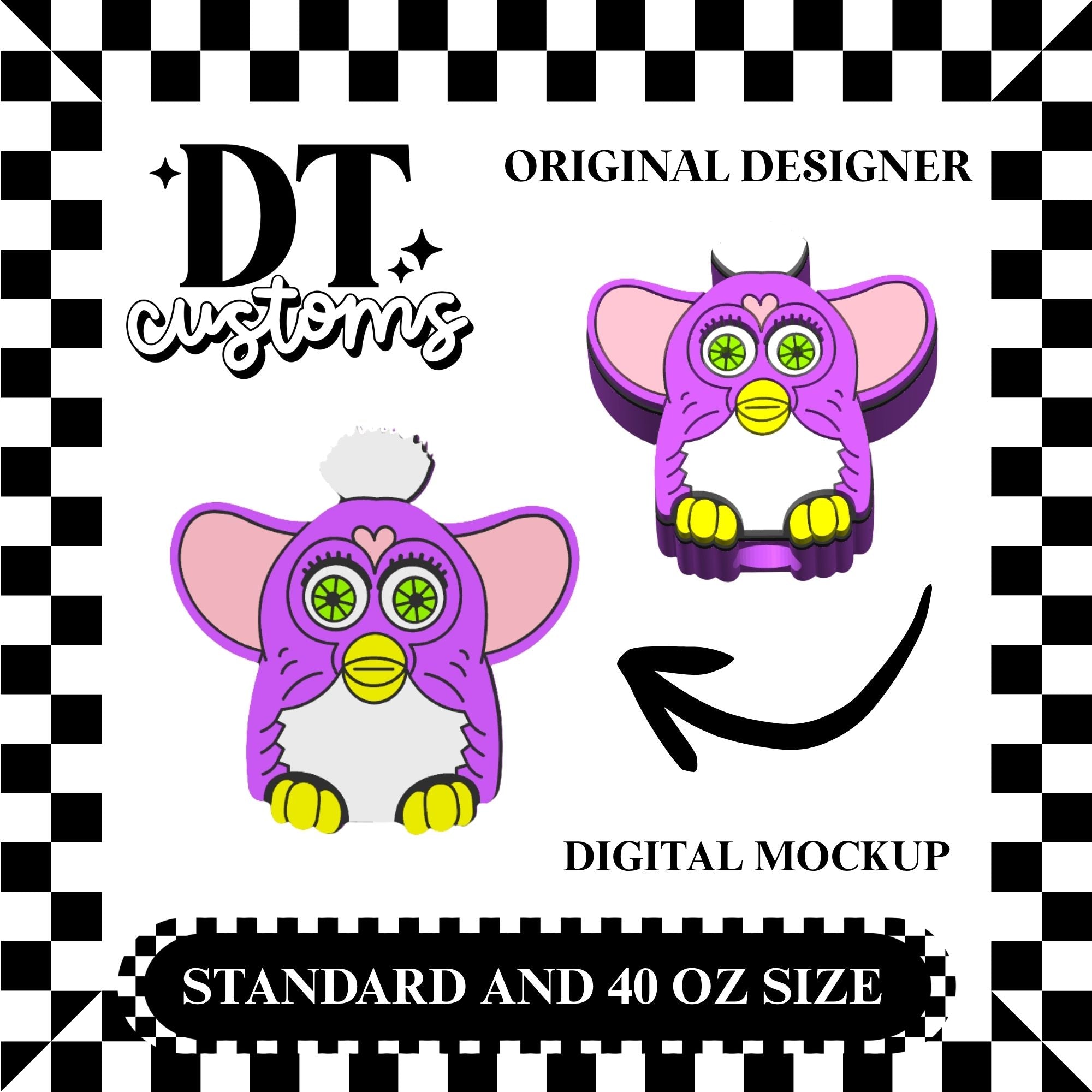 Wholesale Furby Straw Topper Designed By DT Customs