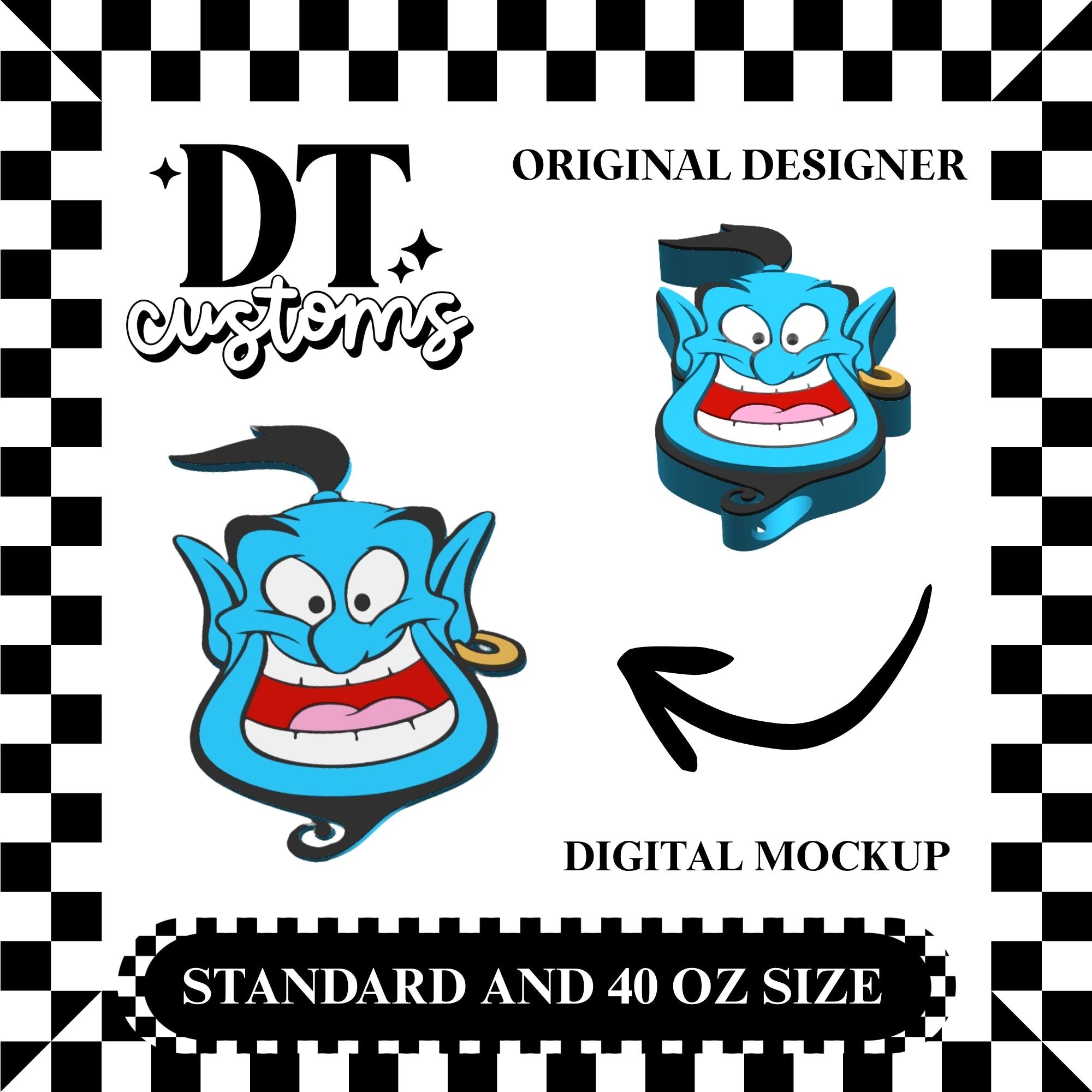 Wholesale Genie Straw Topper Designed By DT Customs