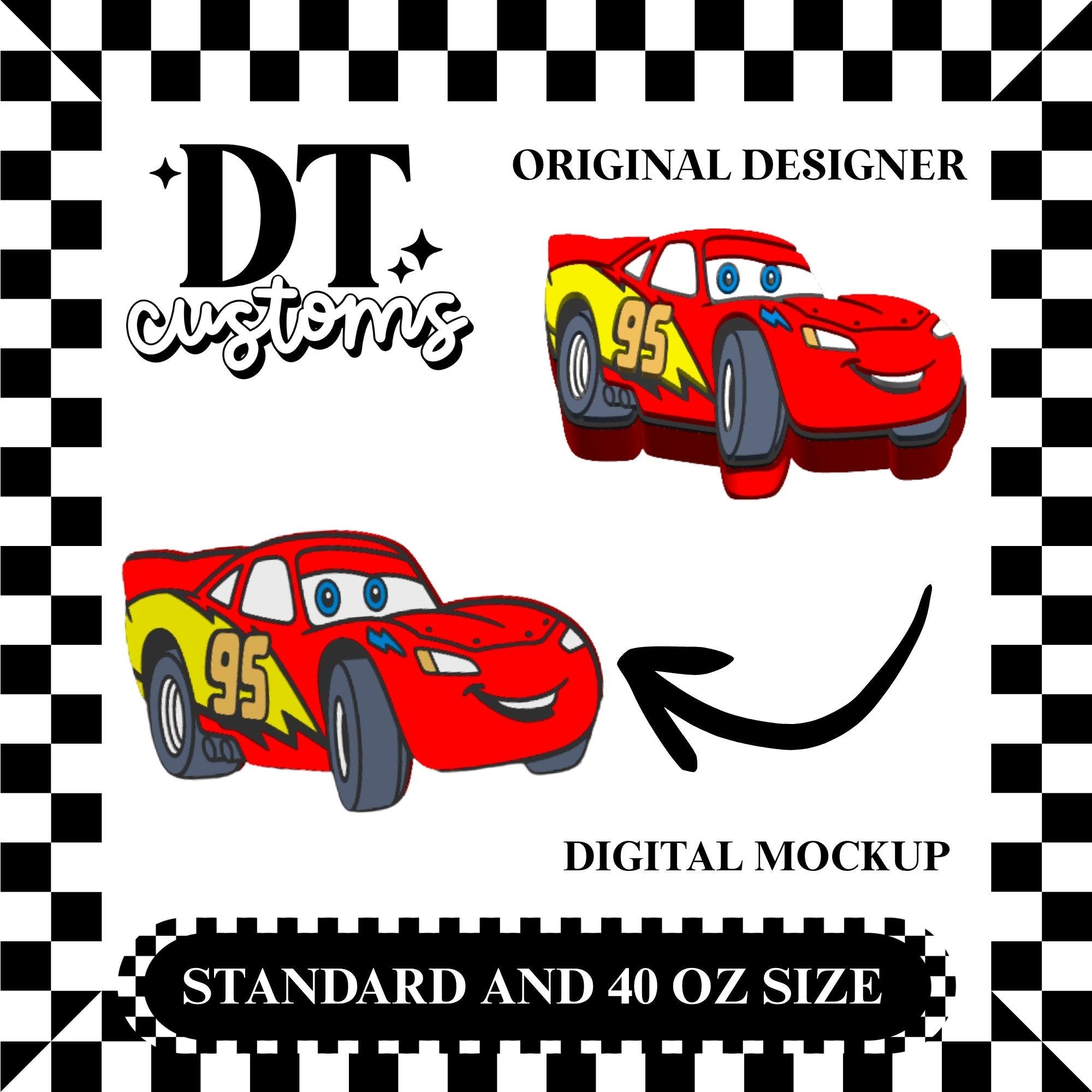 Wholesale Car Lightning Straw Topper Designed By DT Customs
