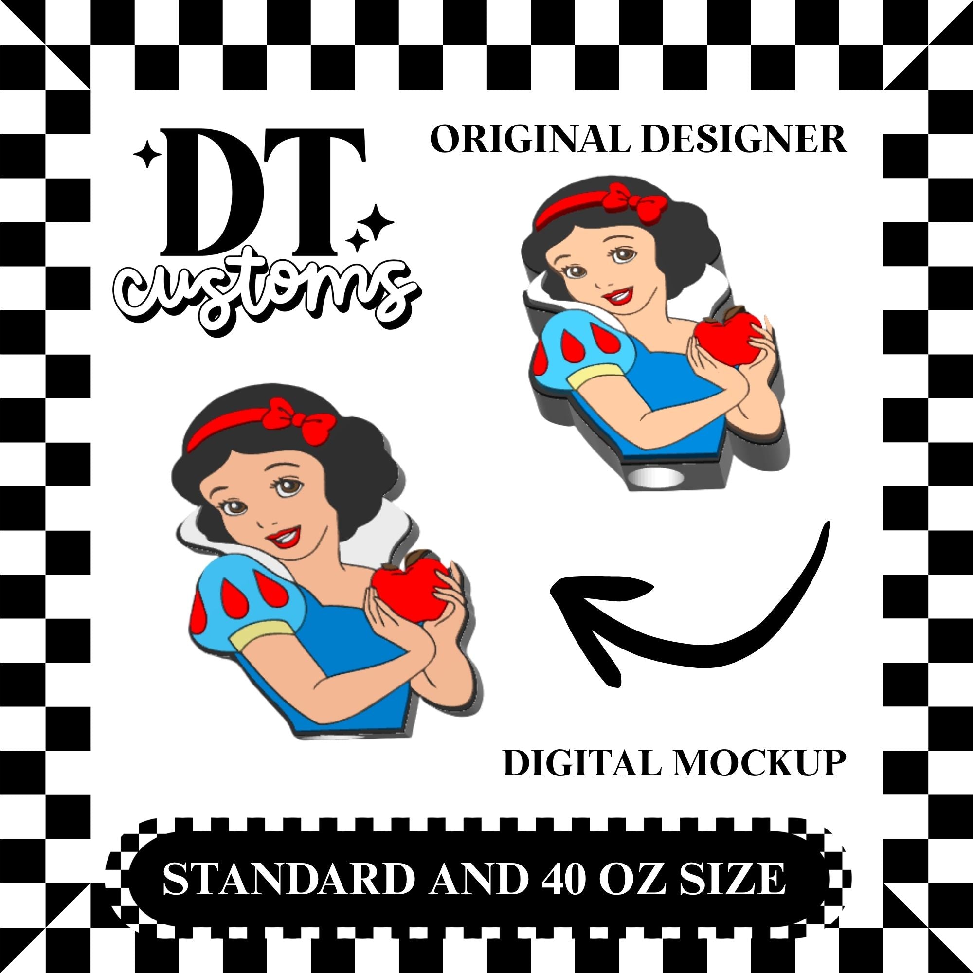 Wholesale Snow Princess Straw Topper Designed By DT Customs