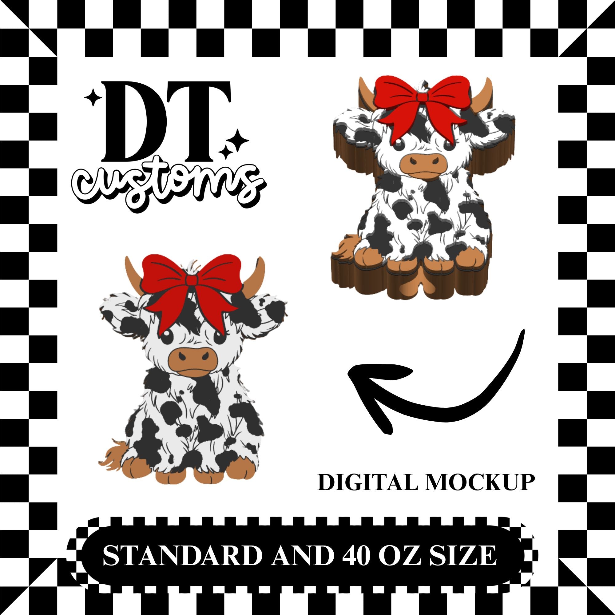 Wholesale Fluffy Highland 3D Straw Topper