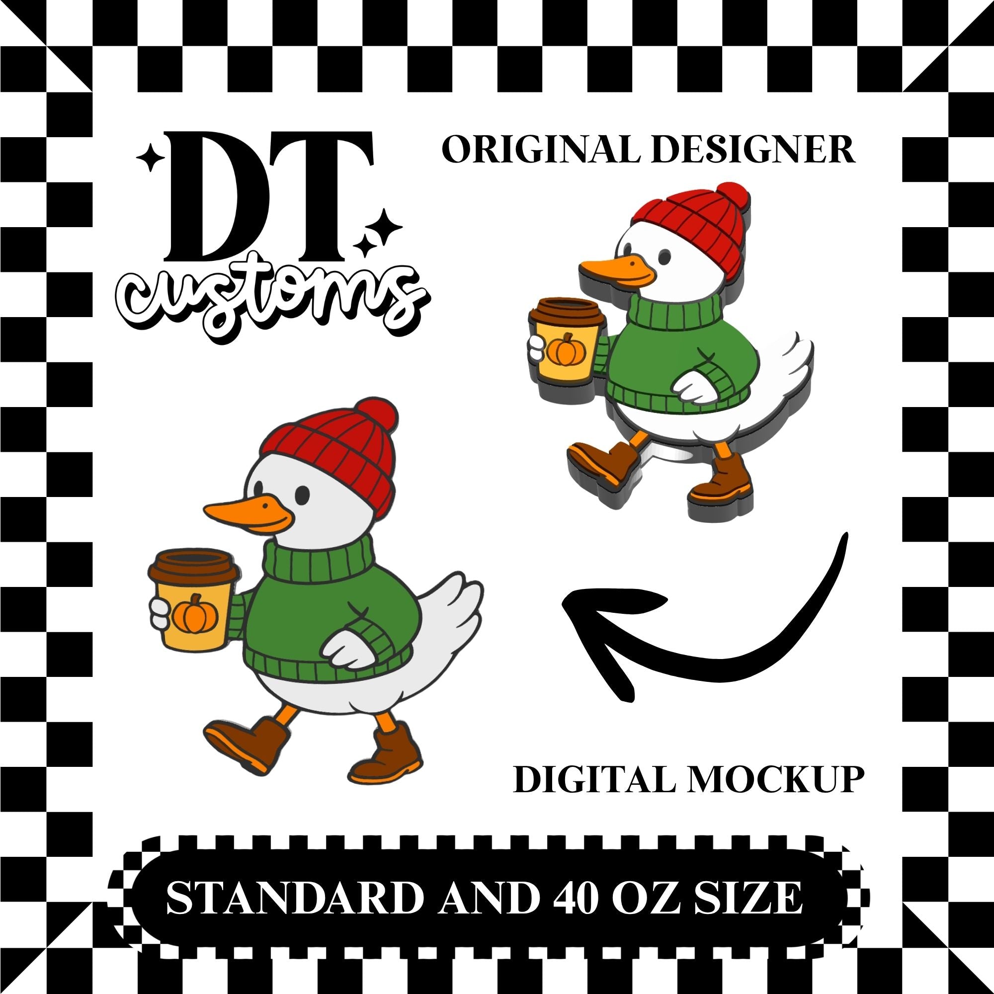 Wholesale Cozy Goose Straw Topper Designed By DT Customs