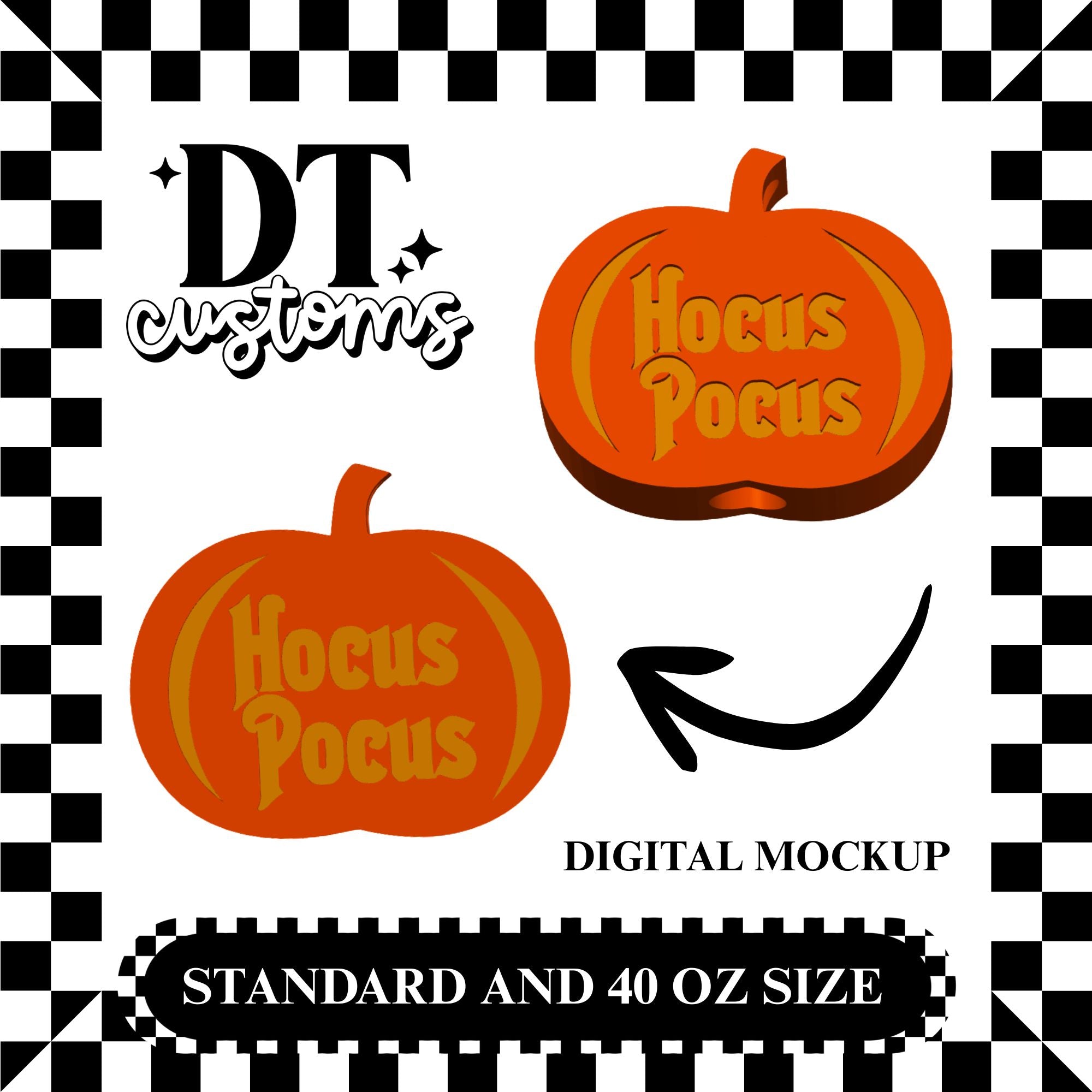 Wholesale HP Pumpkin 3D Straw Topper