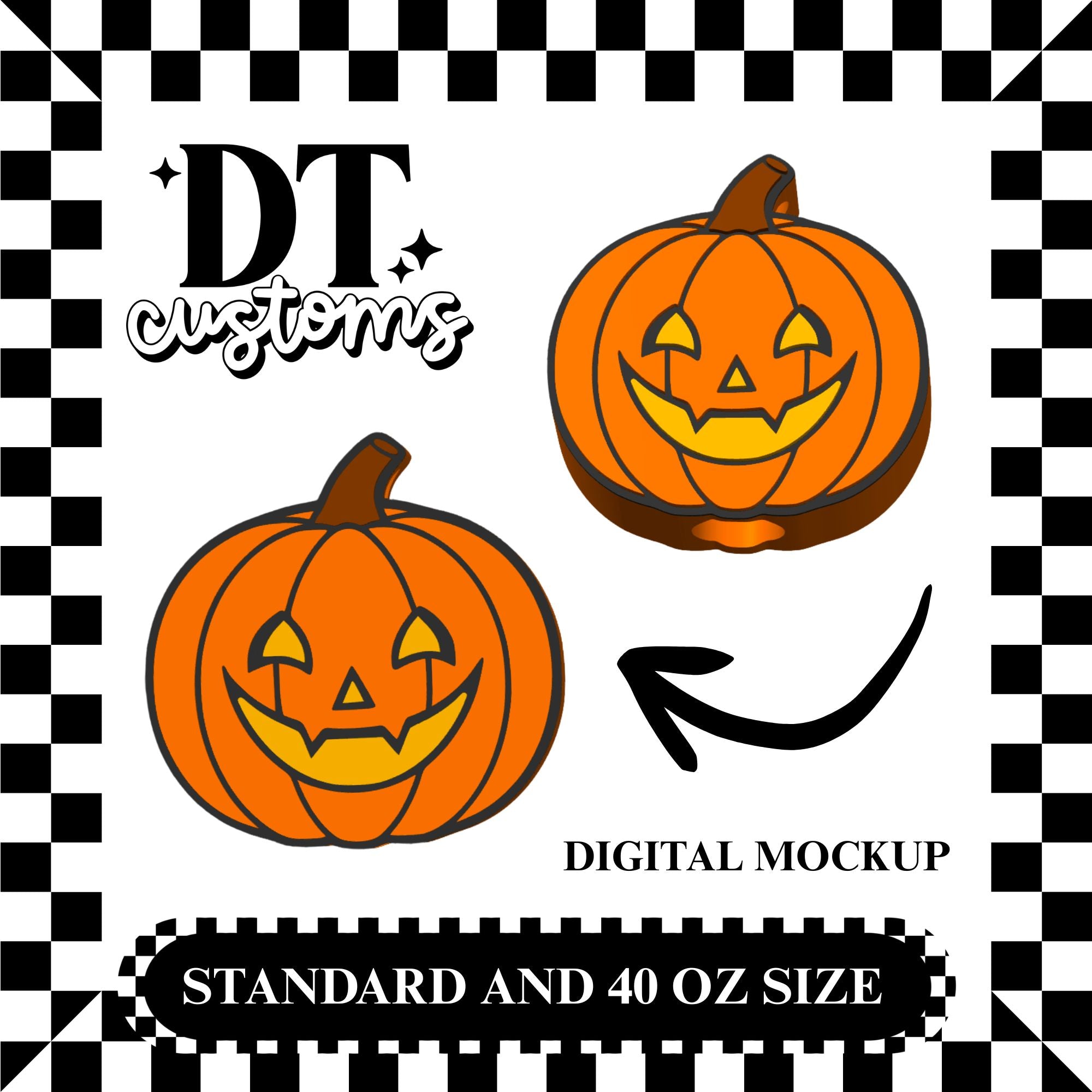 Wholesale Jack O Lantern 3D Straw Topper