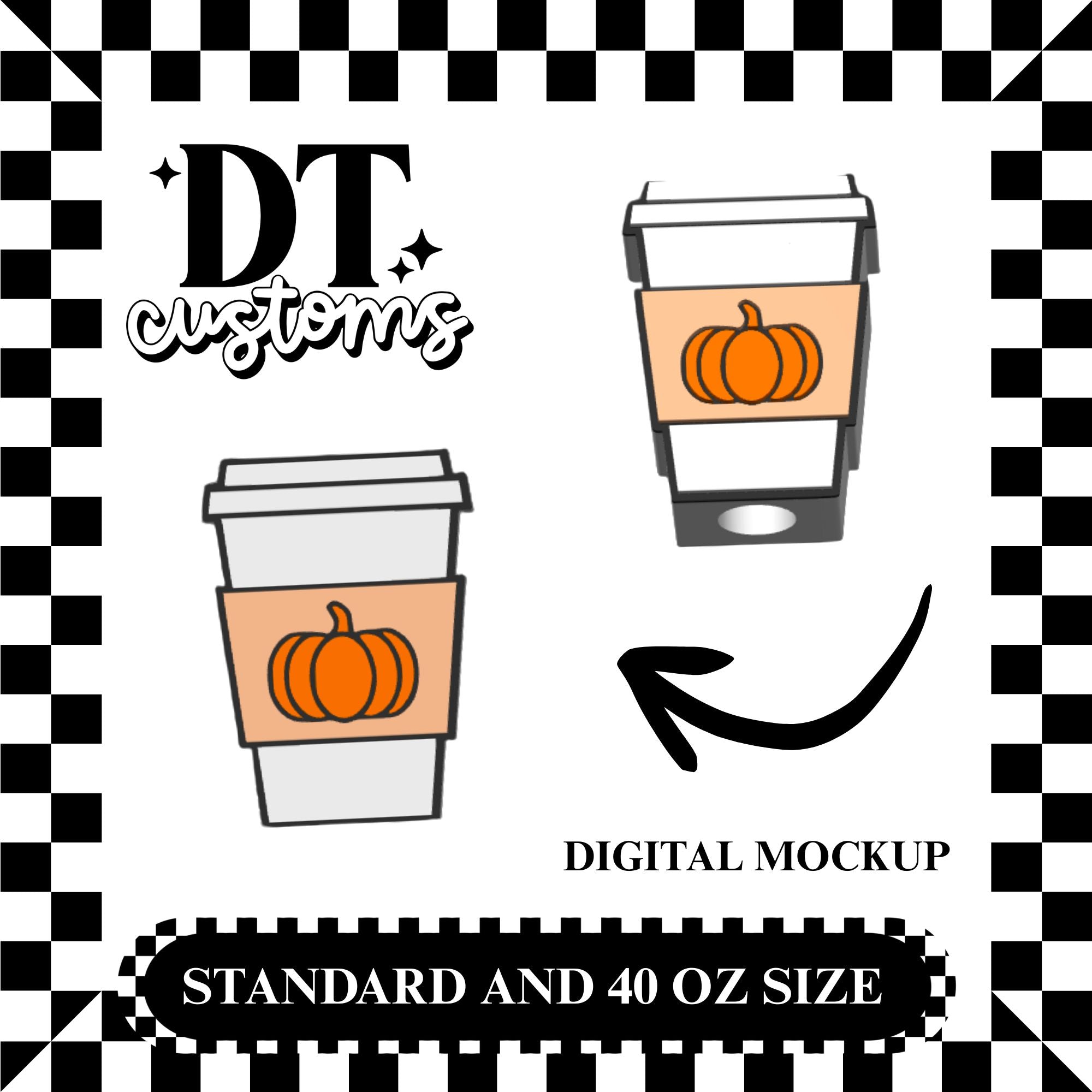 Wholesale Pumpkin Coffee 3D Straw Topper