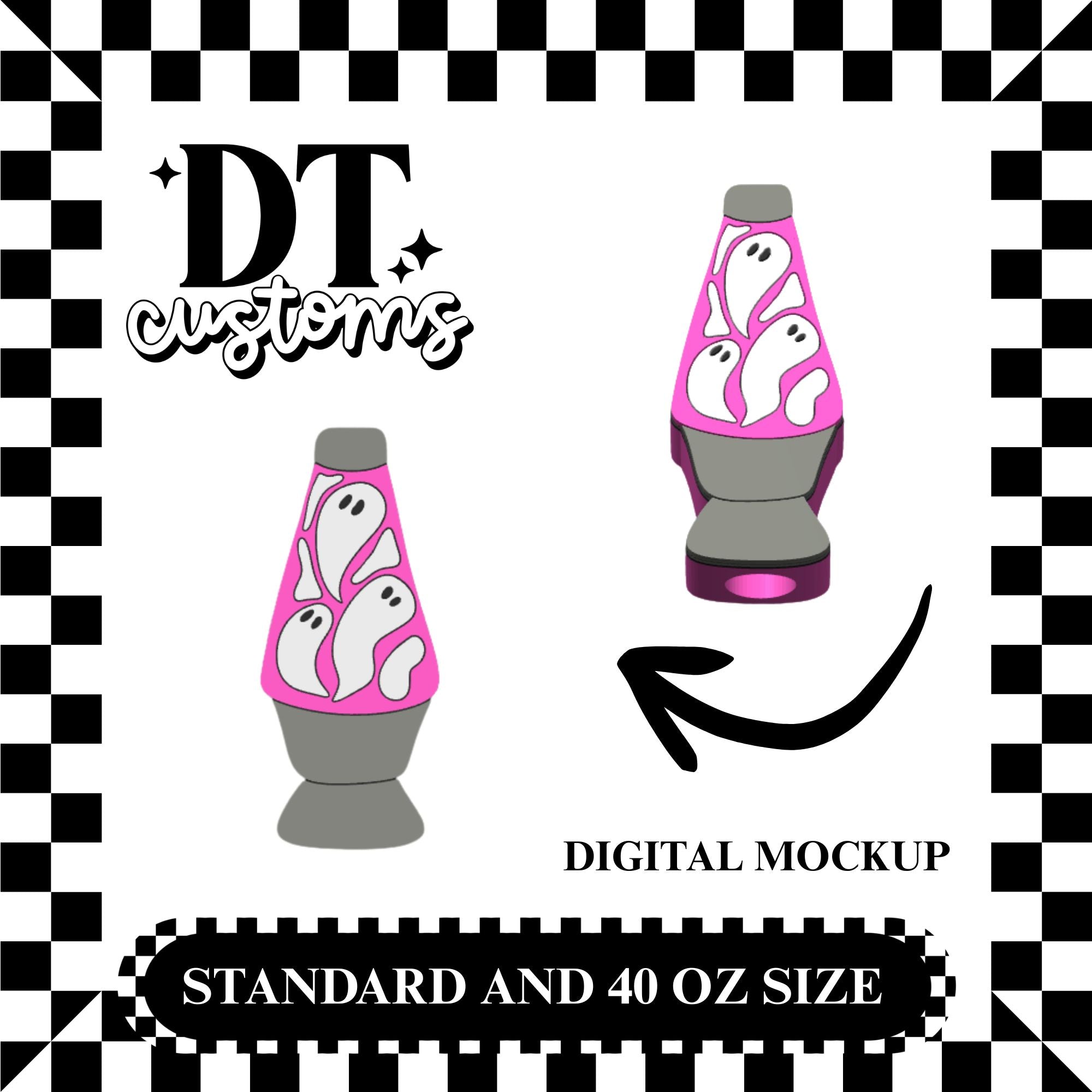 Wholesale Ghost Lava Lamp 3D Straw Topper