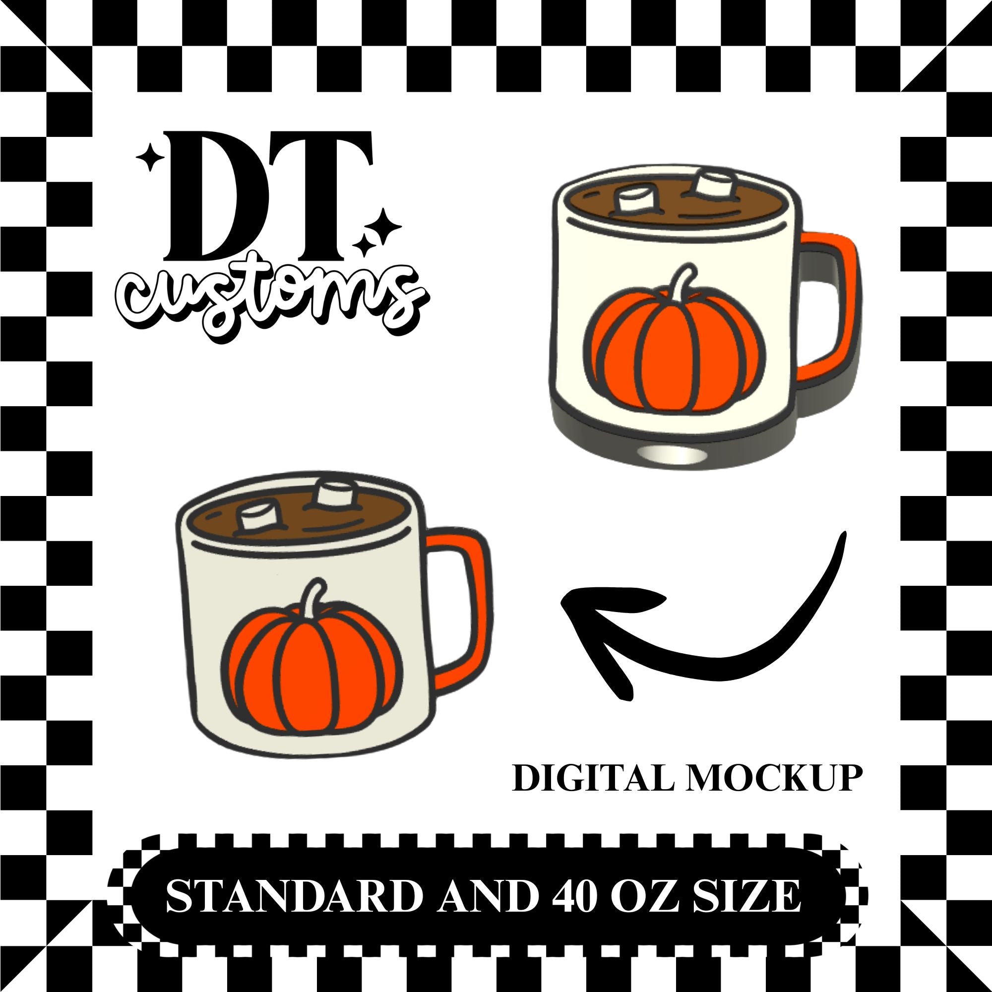 Wholesale Pumpkin Coffee Mug 3D Straw Topper