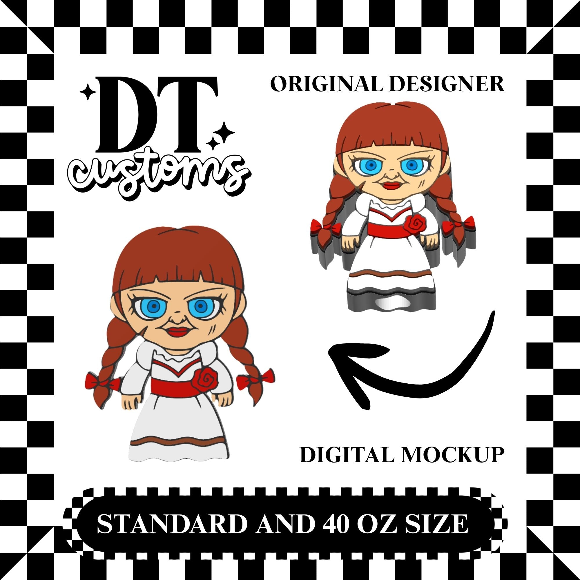 Wholesale Anna Doll Full Straw Topper Designed By DT Customs